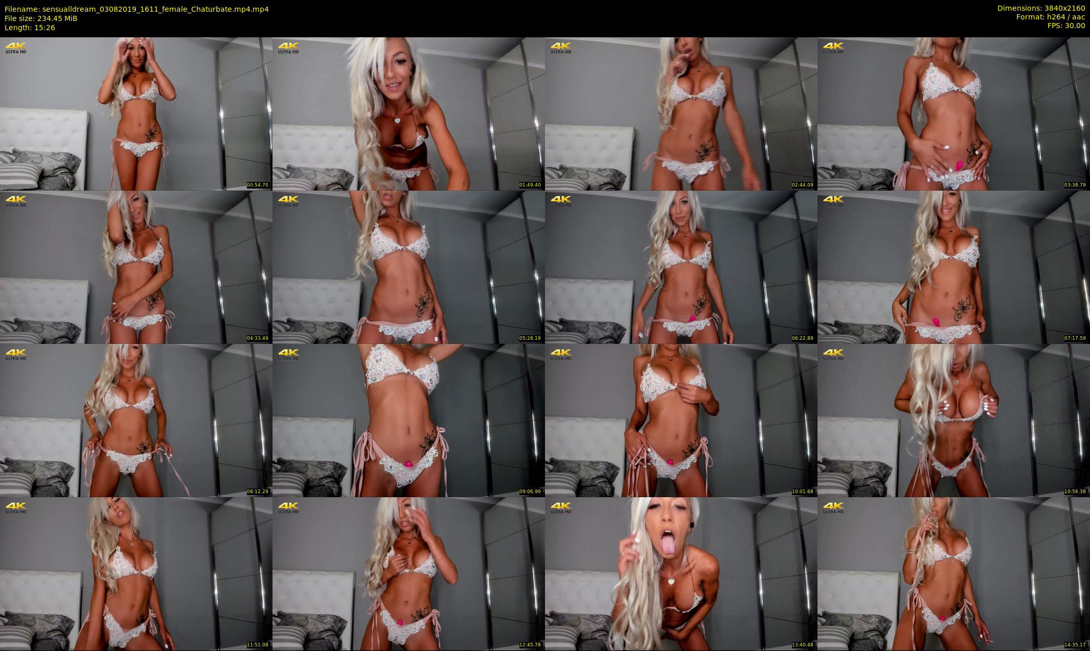 sensualldream — 16 minute Chaturbate female cam show recording, 4K, Aug 3, 2019