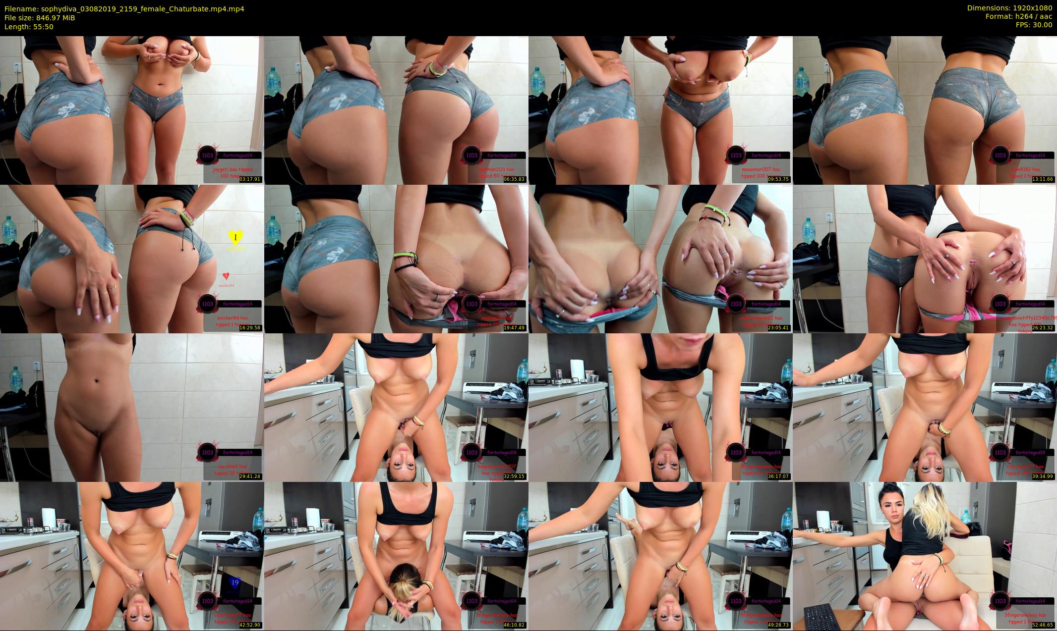 sophydiva — 56 minute Chaturbate female cam show recording, 1080p, Aug 3, 2019