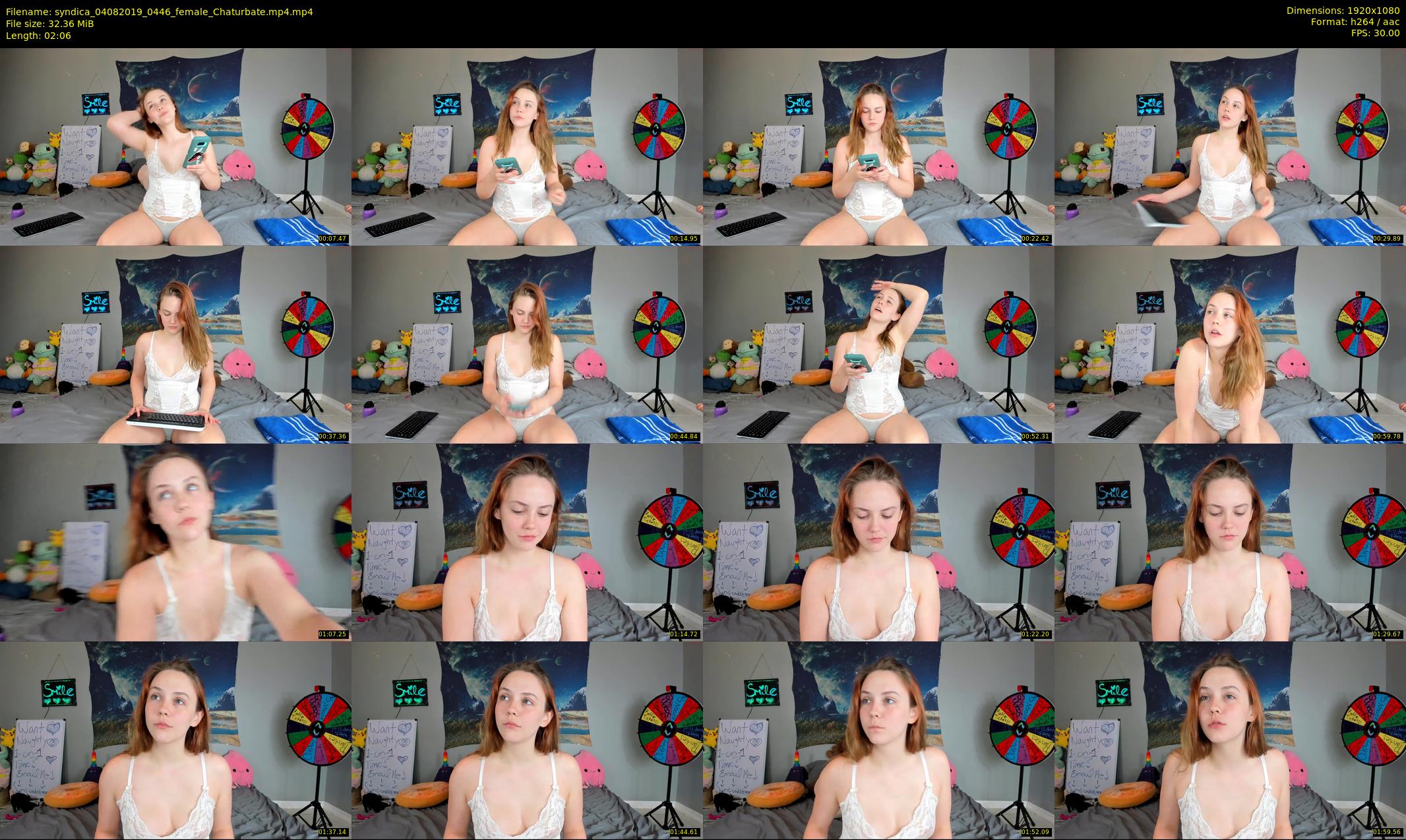 syndica — 3 minute Chaturbate female cam show recording, 1080p, Aug 4, 2019