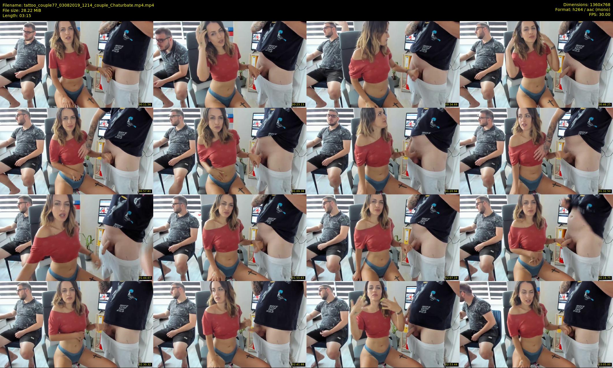tattoo_couple77 — 4 minute Chaturbate couple cam show recording, 720p, Aug 3, 2019