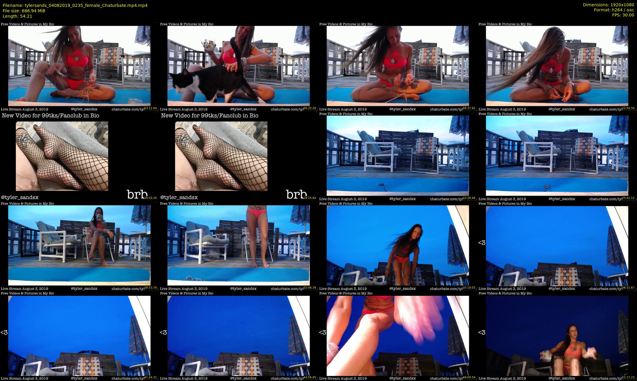 tylersands — 55 minute Chaturbate female cam show recording, 1080p, Aug 4, 2019