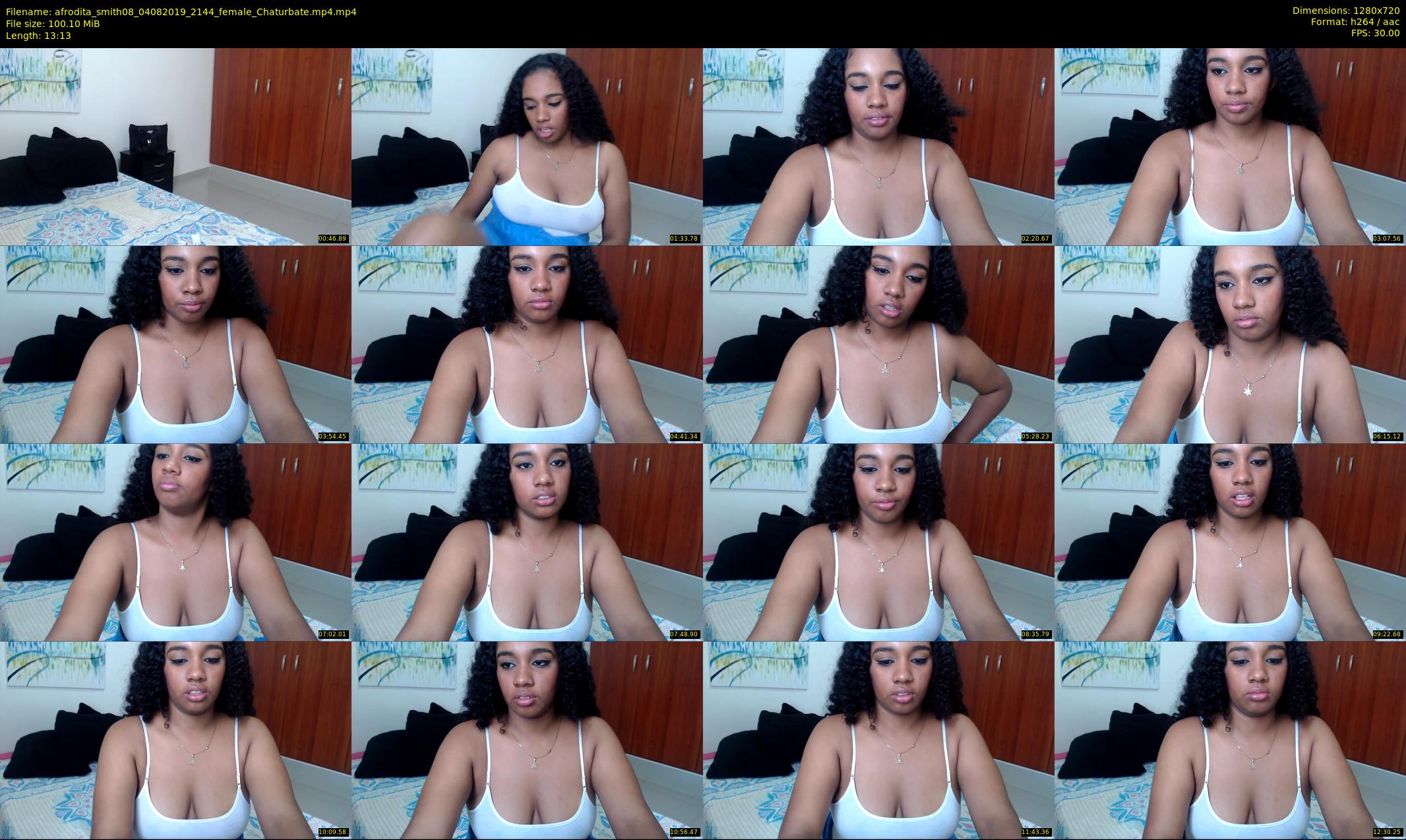 afrodita_smith08 — 14 minute Chaturbate female cam show recording, 720p, Aug 4, 2019