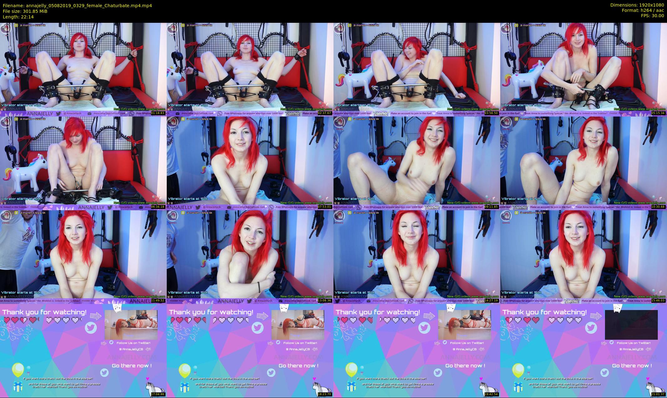 annajelly — 23 minute Chaturbate couple cam show recording, 1080p, Aug 5, 2019