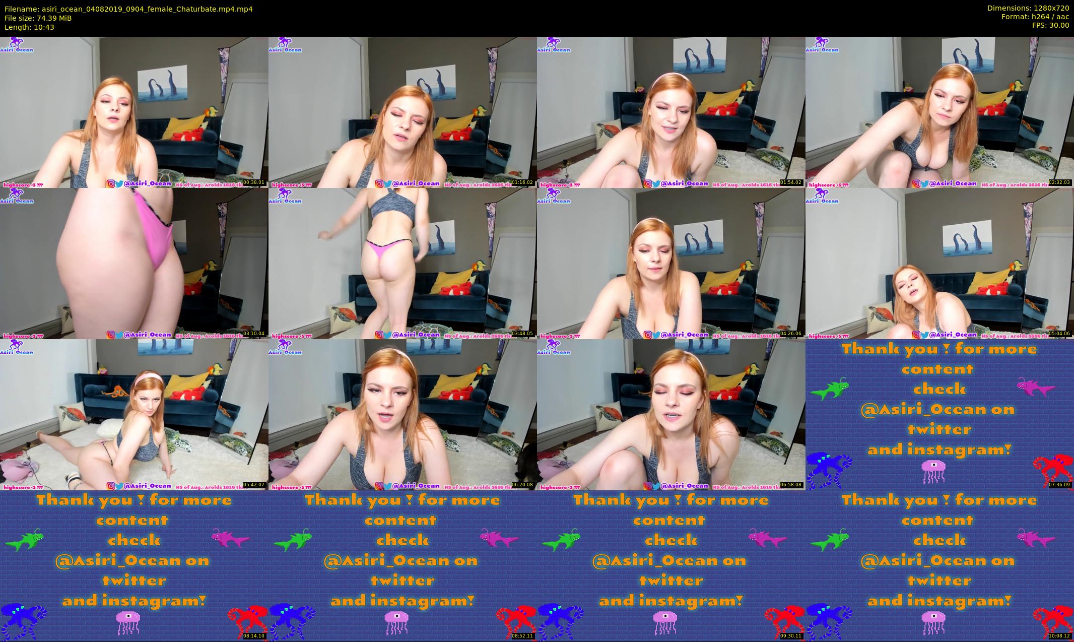 asiri_ocean — 11 minute Chaturbate female cam show recording, 720p, Aug 4, 2019