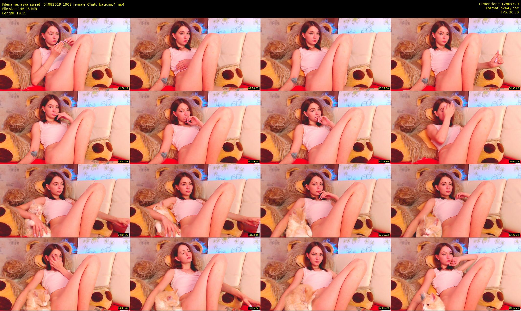 asya_sweet_ — 20 minute Chaturbate female cam show recording, 720p, Aug 4, 2019