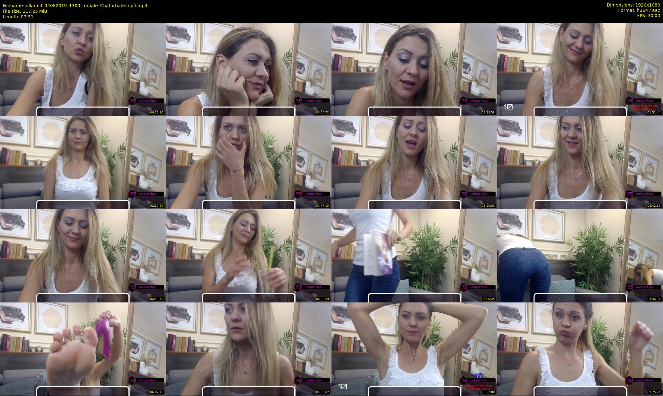 ellamilf — 8 minute Chaturbate female cam show recording, 1080p, Aug 4, 2019