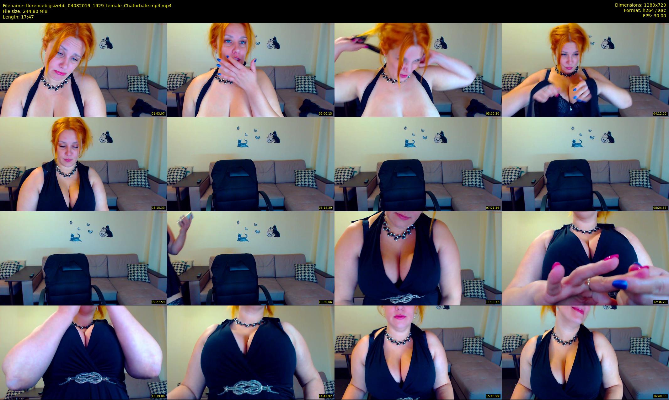 florencebigsizebb — 18 minute Chaturbate female cam show recording, 720p, Aug 4, 2019