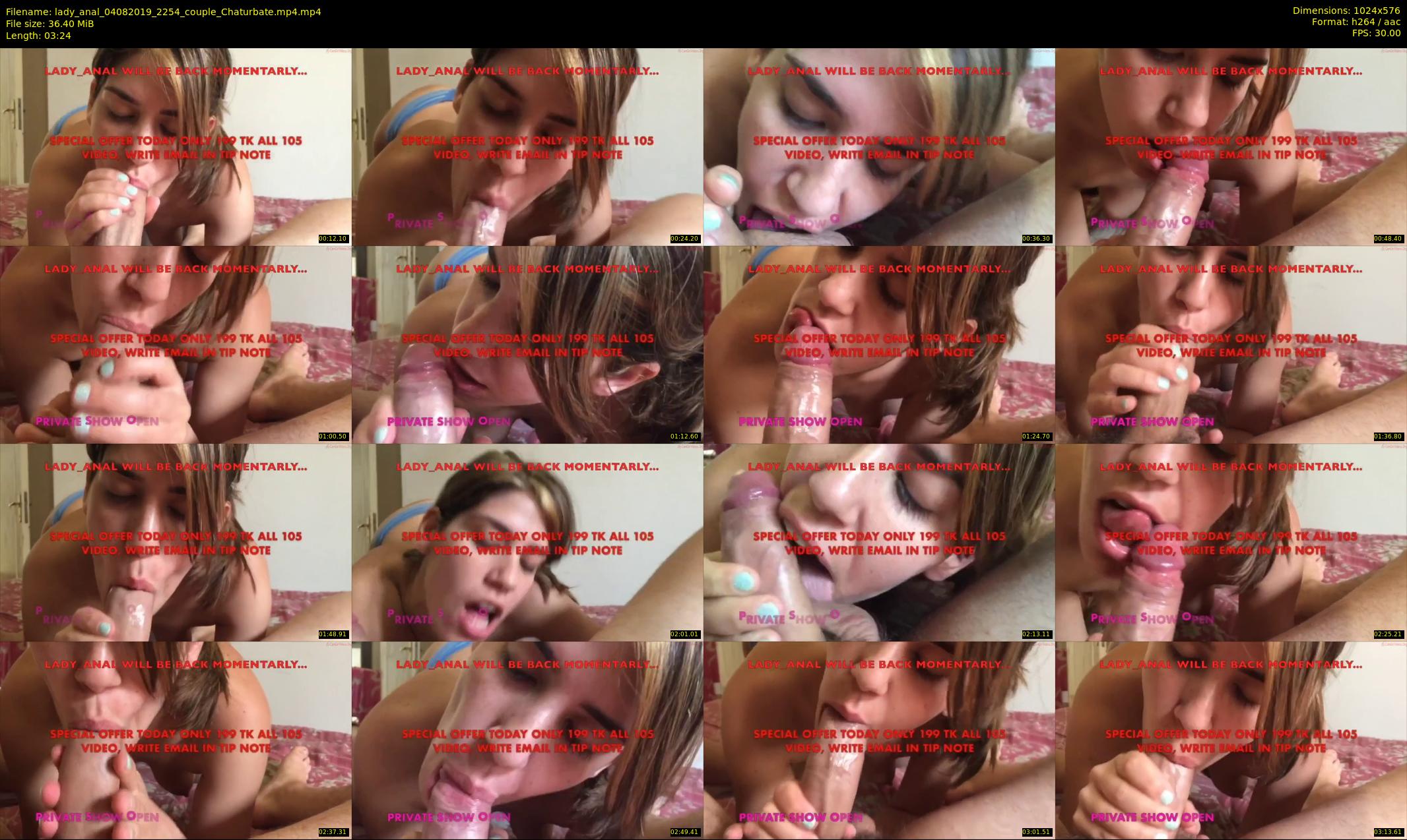 lady_anal — 4 minute Chaturbate female cam show recording, 480p, Aug 4, 2019
