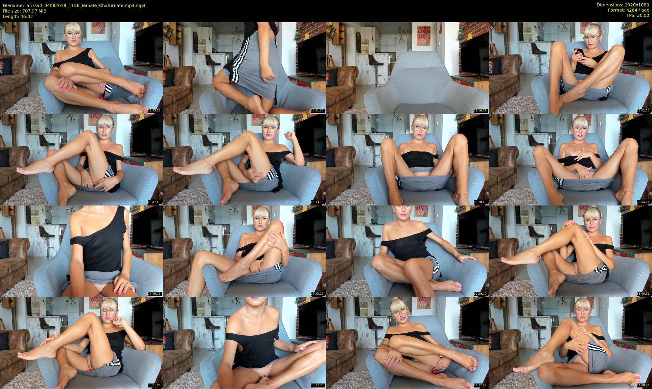 larissa4 — 47 minute Chaturbate female cam show recording, 1080p, Aug 4, 2019
