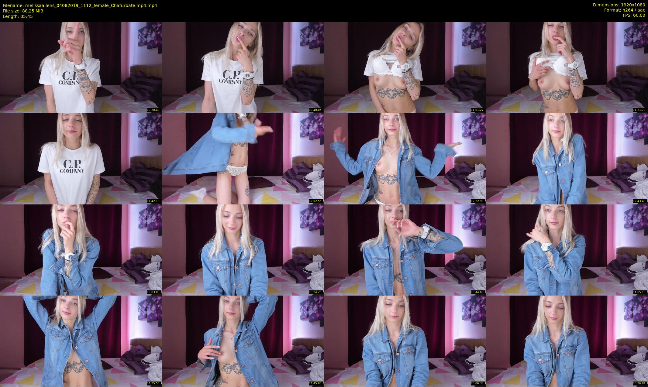 melissaallens — 6 minute Chaturbate female cam show recording, 1080p, Aug 4, 2019