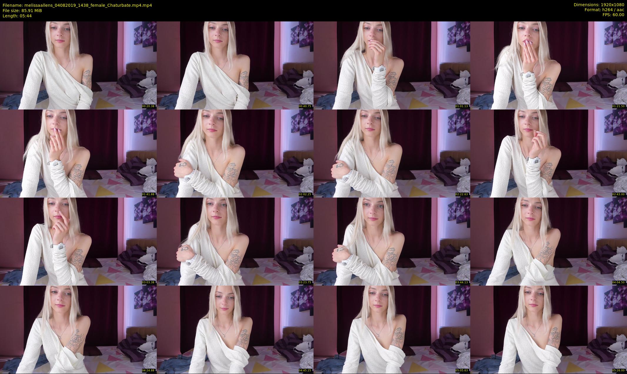 melissaallens — 6 minute Chaturbate female cam show recording, 1080p, Aug 4, 2019
