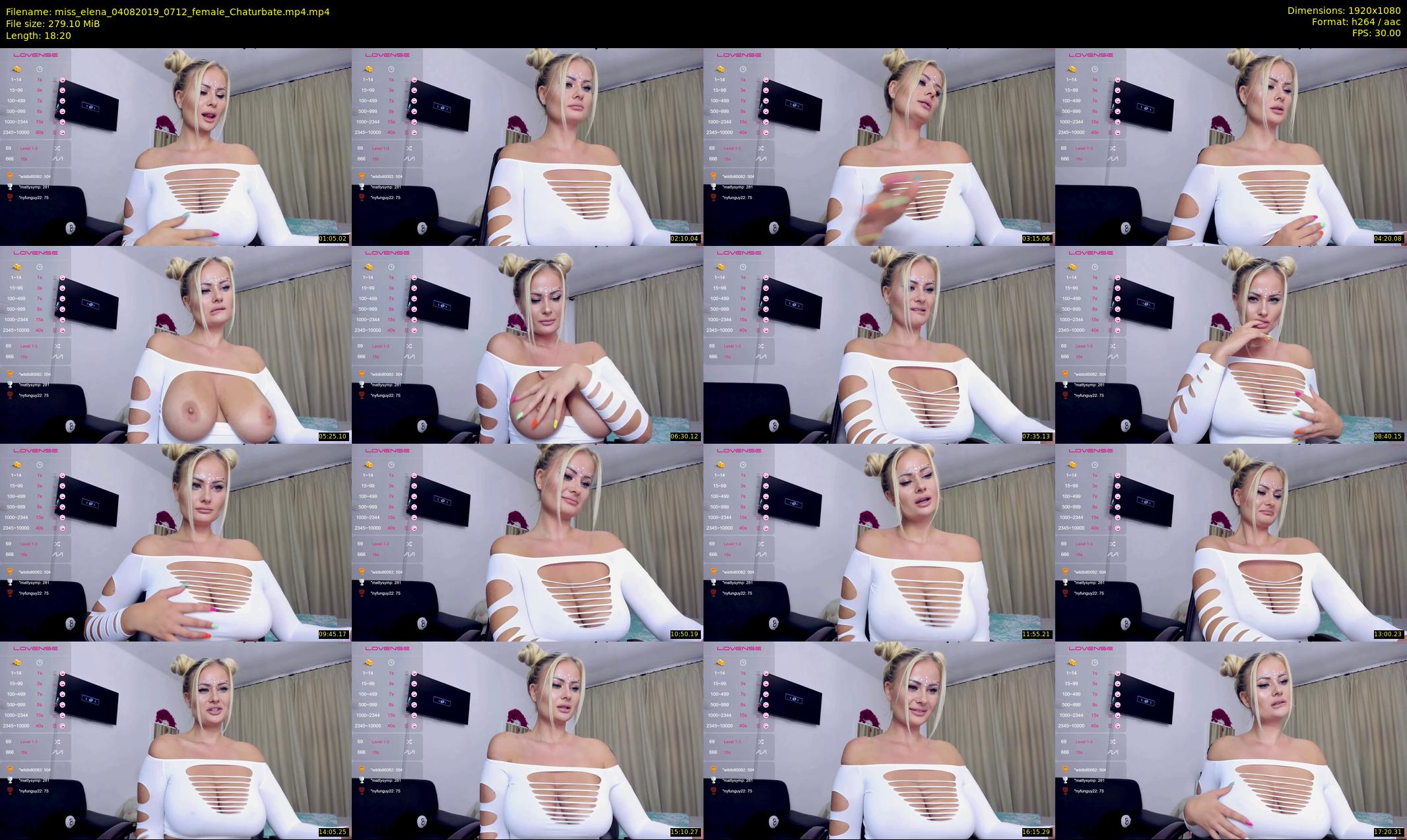 miss_elena — 19 minute Chaturbate female cam show recording, 1080p, Aug 4, 2019