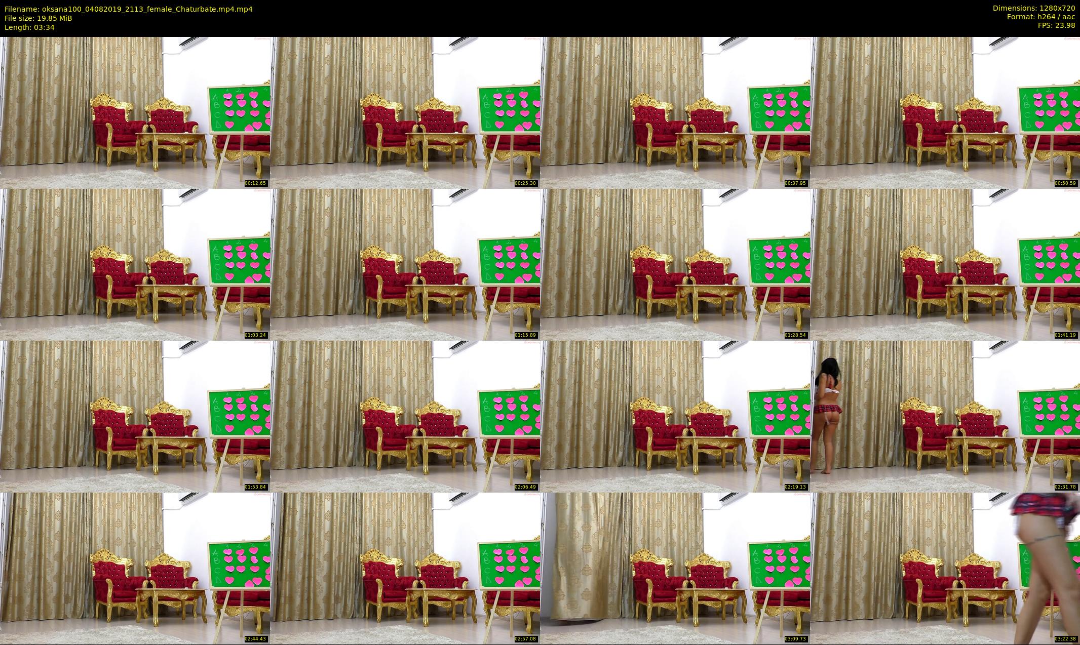 oksana100 — 4 minute Chaturbate female cam show recording, 720p, Aug 4, 2019