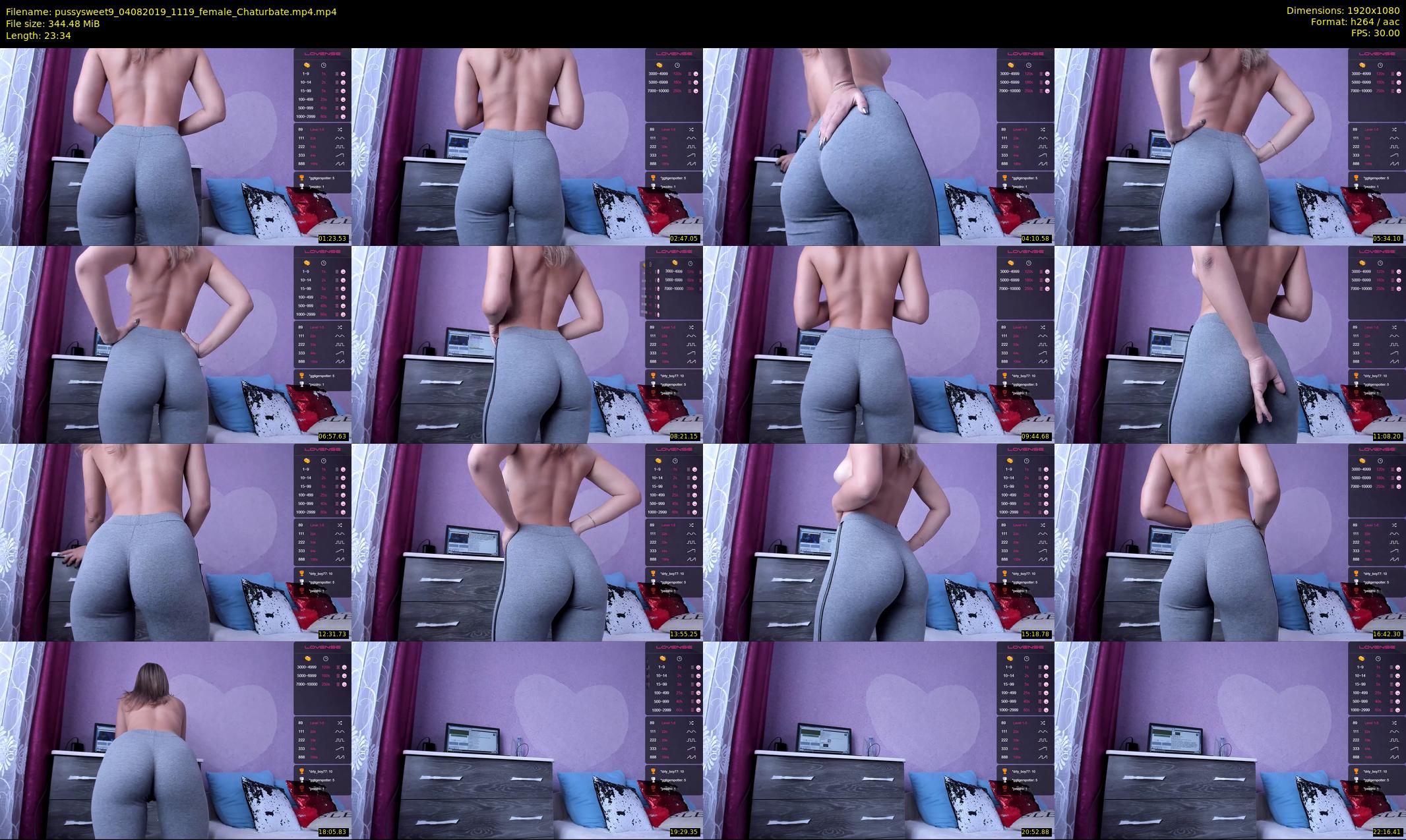 pussysweet9 — 24 minute Chaturbate female cam show recording, 1080p, Aug 4, 2019