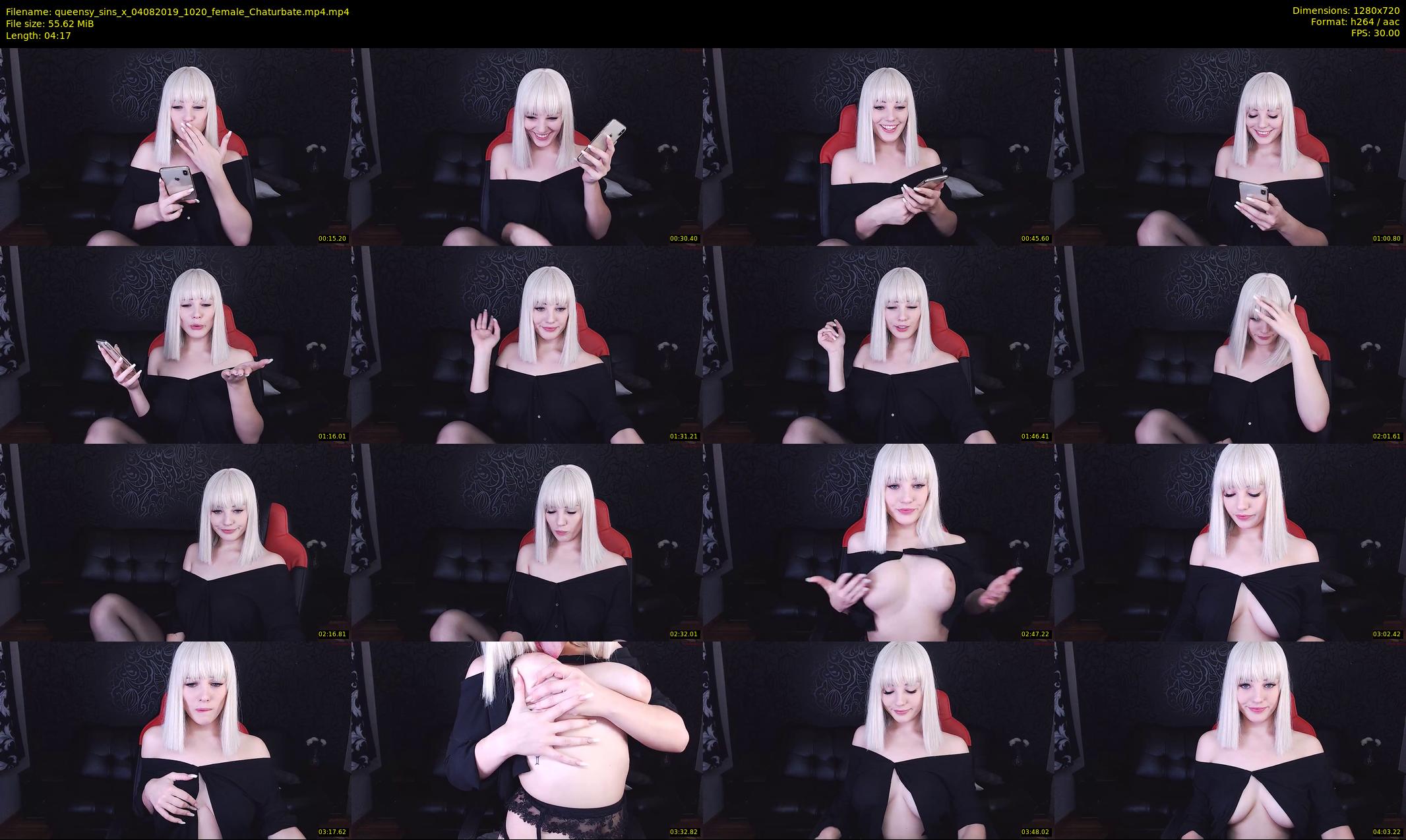 queensy_sins_x — 5 minute Chaturbate female cam show recording, 720p, Aug 4, 2019
