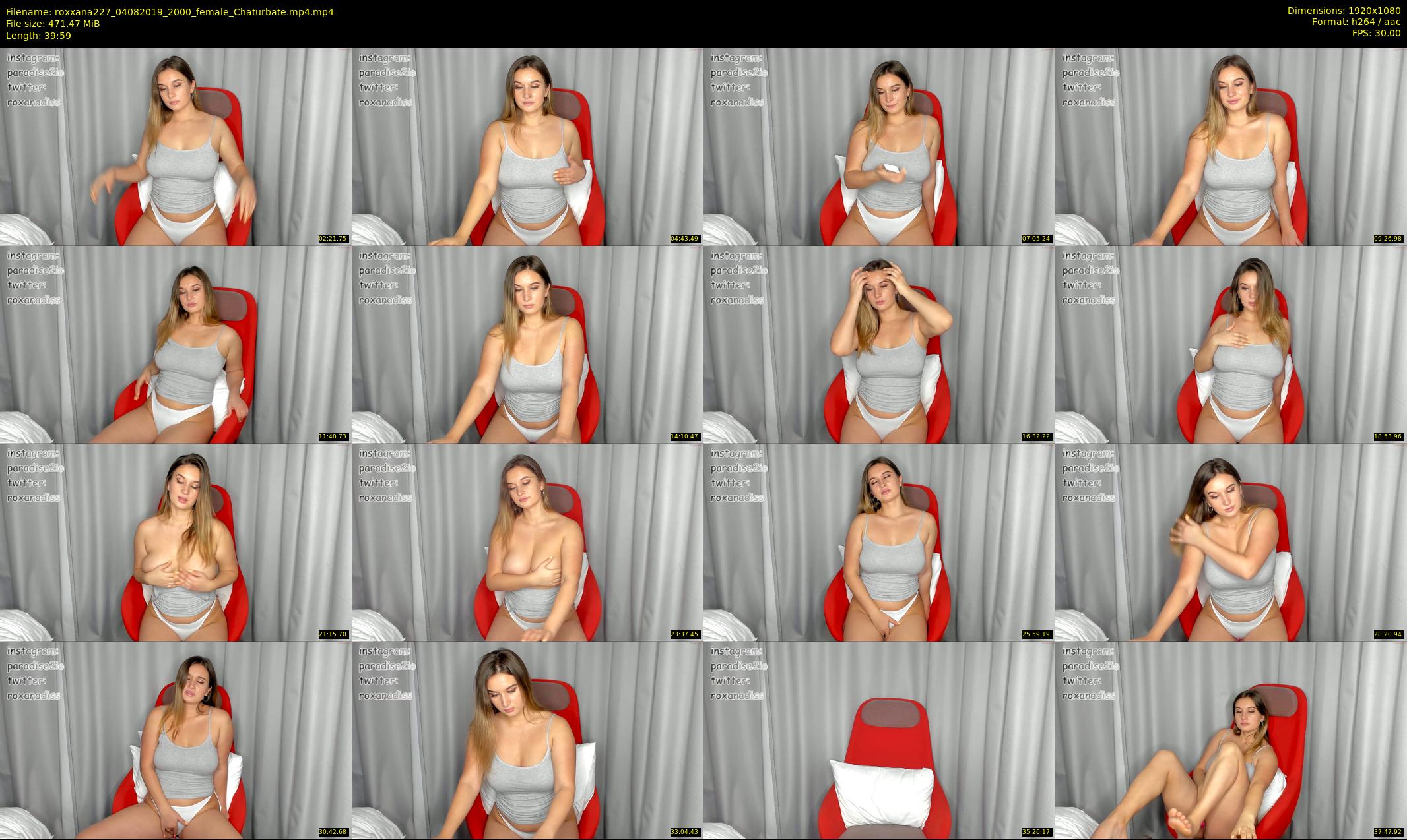 roxxana227 — 40 minute Chaturbate female cam show recording, 1080p, Aug 4, 2019