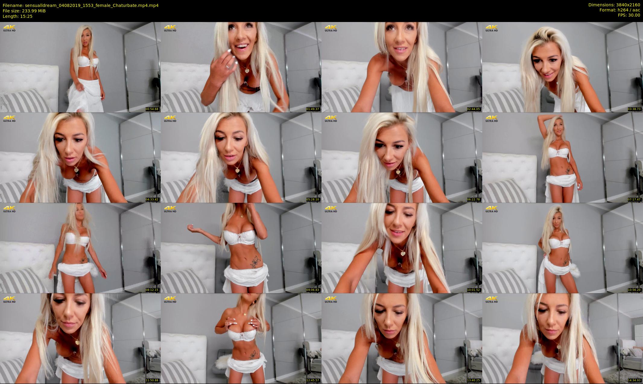 sensualldream — 16 minute Chaturbate female cam show recording, 4K, Aug 4, 2019