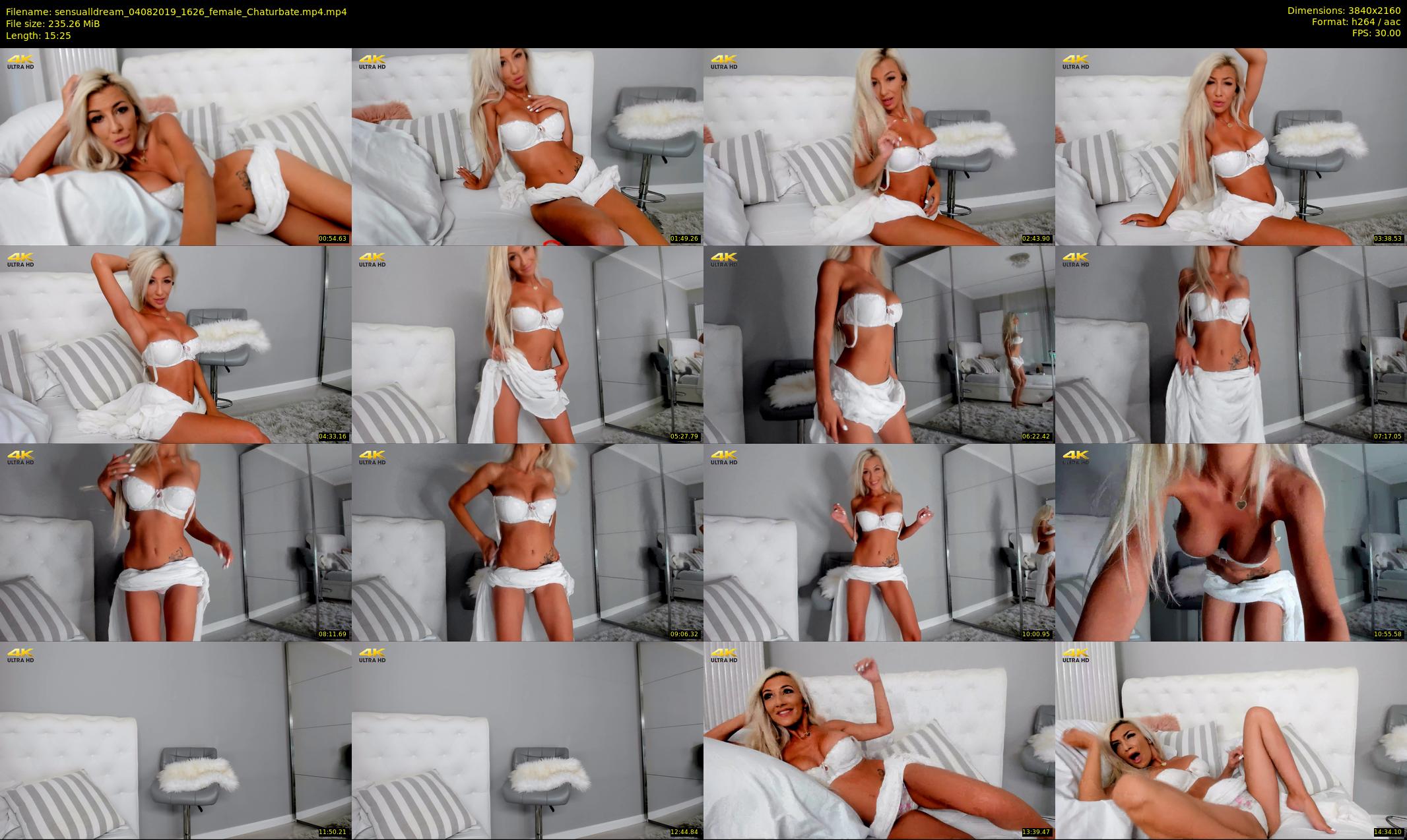 sensualldream — 16 minute Chaturbate female cam show recording, 4K, Aug 4, 2019