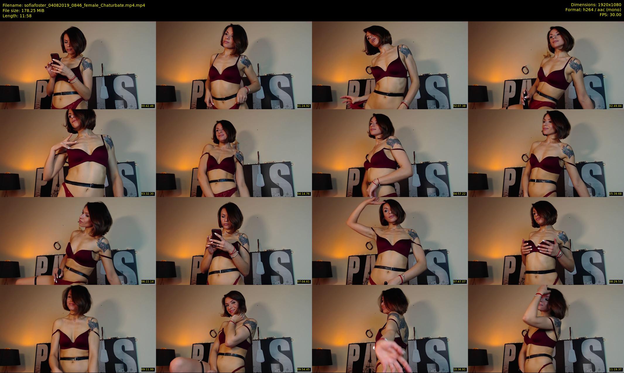 sofiafoster — 12 minute Chaturbate female cam show recording, 1080p, Aug 4, 2019