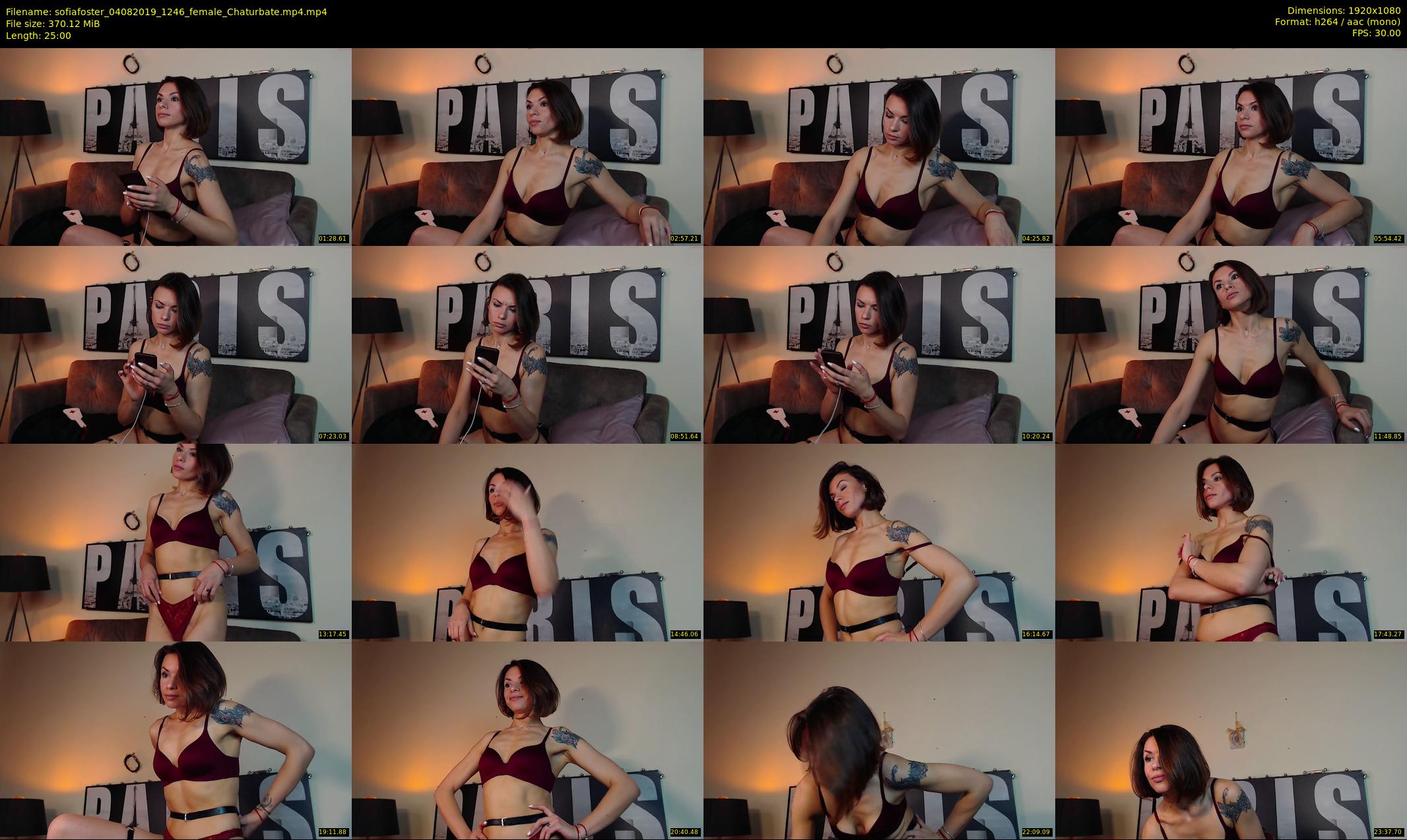 sofiafoster — 25 minute Chaturbate female cam show recording, 1080p, Aug 4, 2019