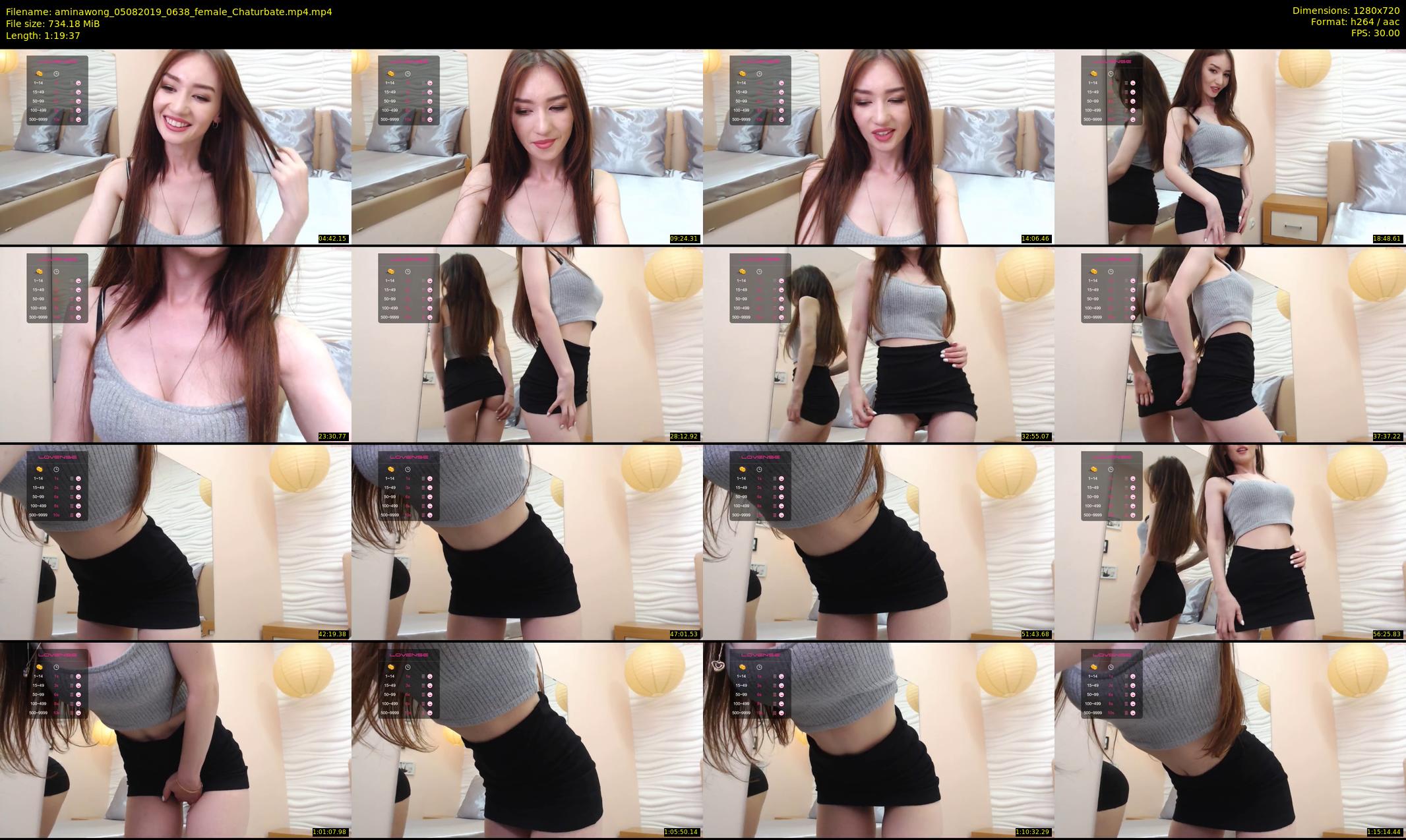 aminawong — 80 minute Chaturbate female cam show recording, 720p, Aug 5, 2019