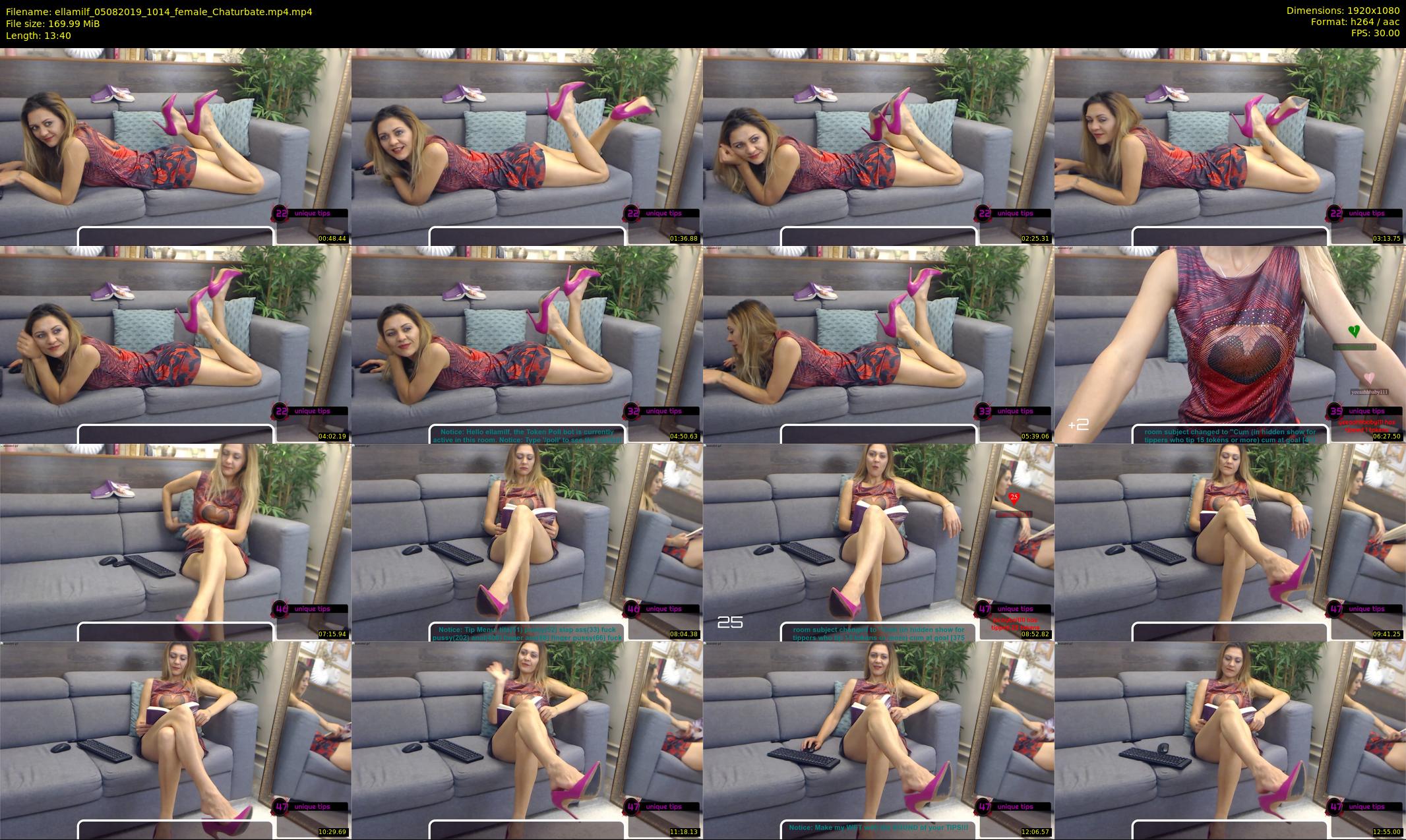 ellamilf — 14 minute Chaturbate female cam show recording, 1080p, Aug 5, 2019