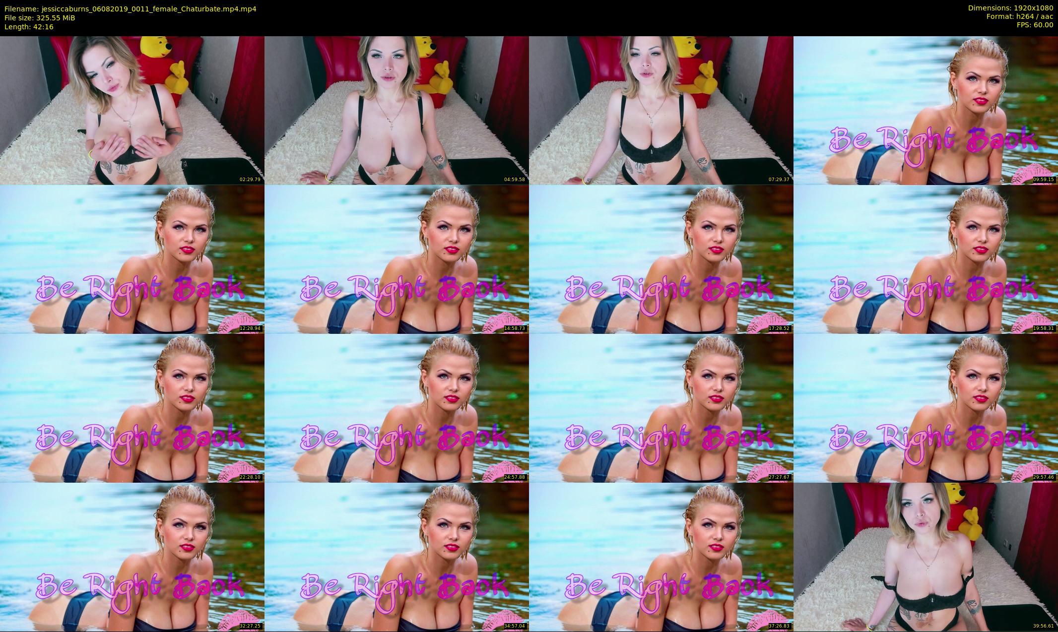 jessiccaburns — 43 minute Chaturbate female cam show recording, 1080p, Aug 6, 2019