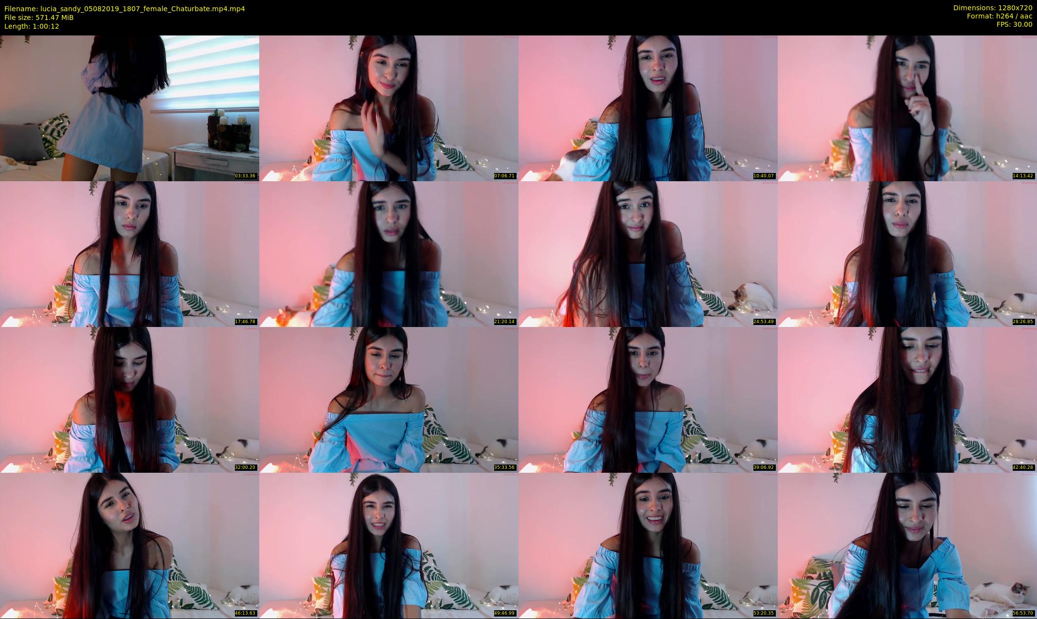 lucia_sandy — 61 minute Chaturbate female cam show recording, 720p, Aug 5, 2019