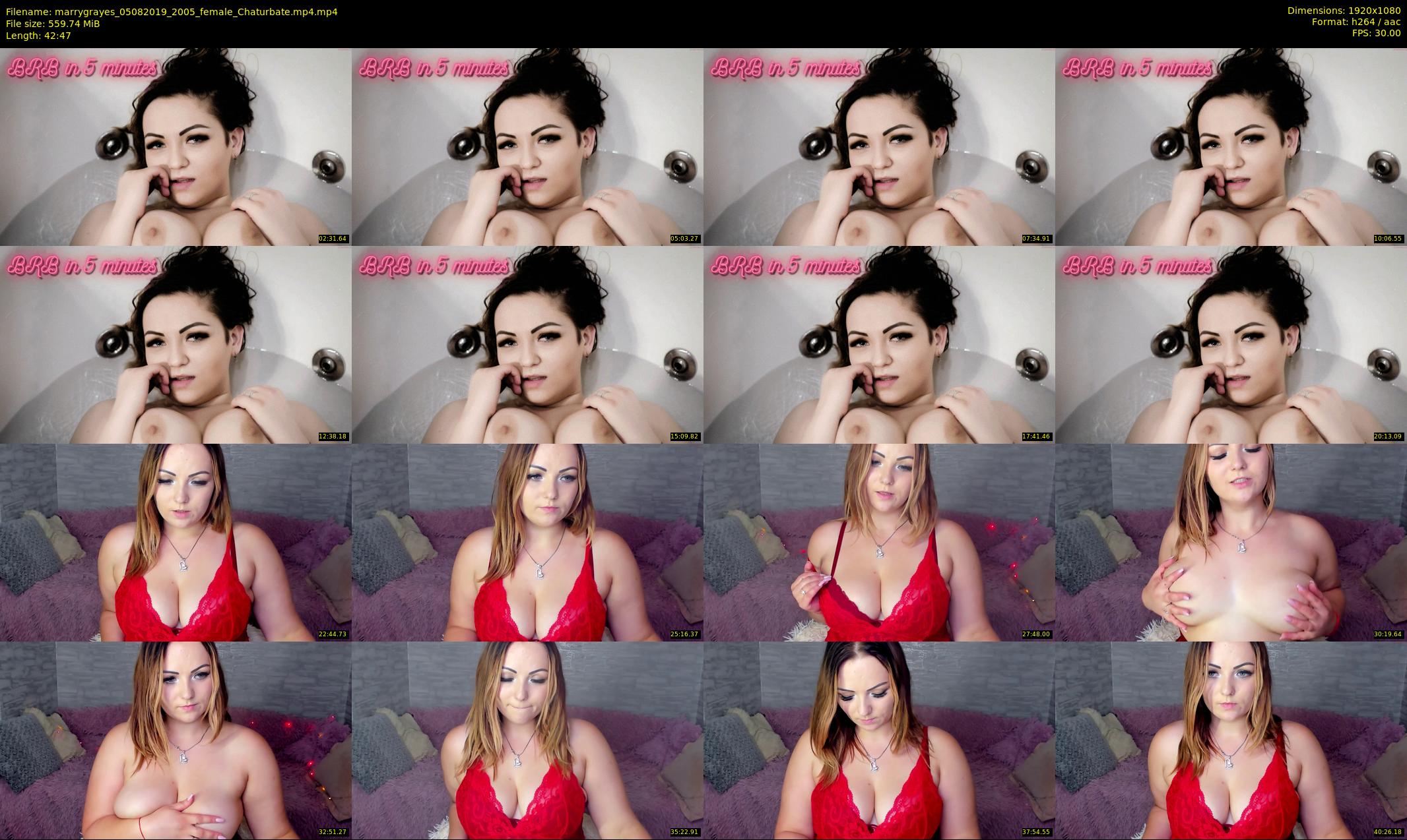 marrygrayes — 43 minute Chaturbate female cam show recording, 1080p, Aug 5, 2019