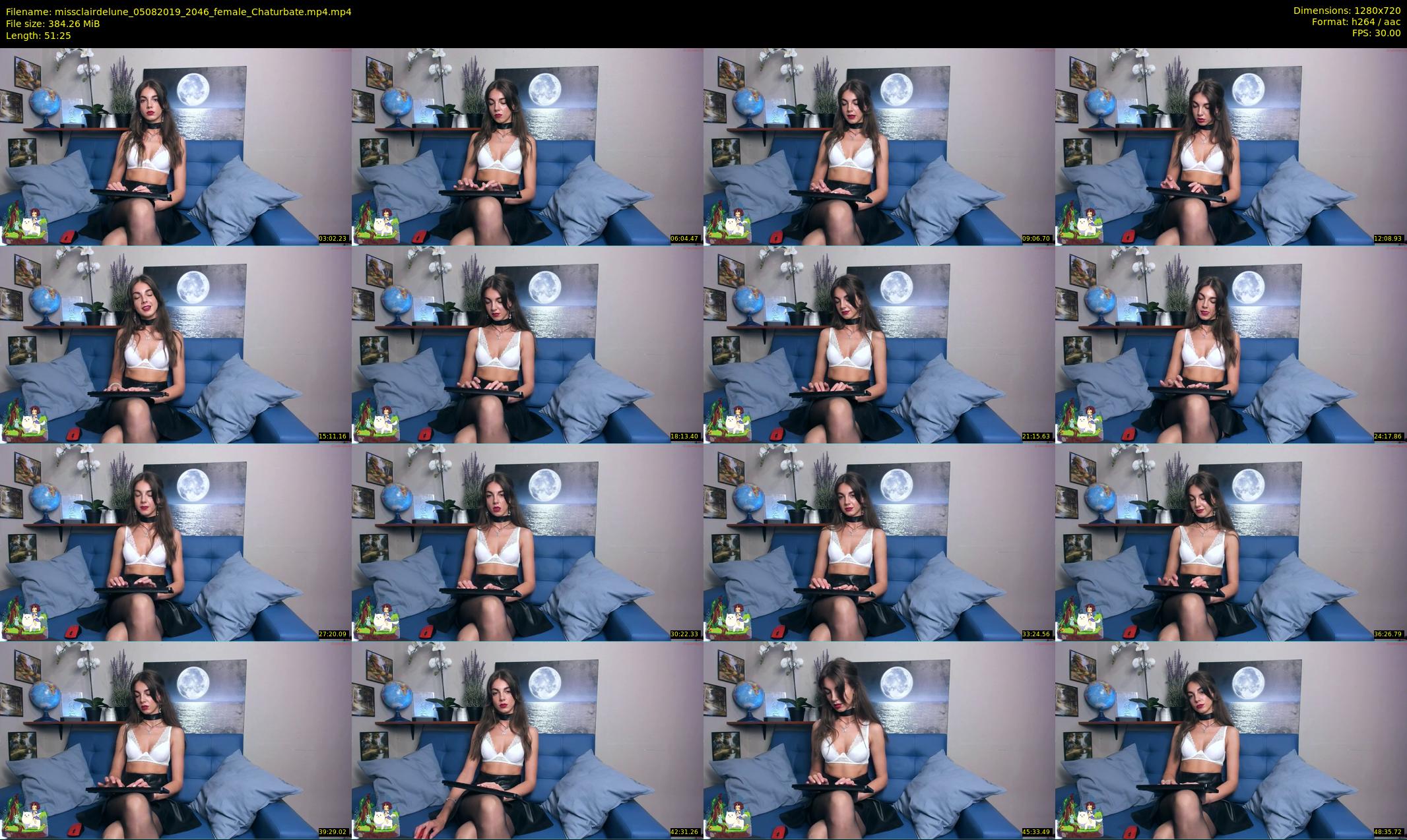 missclairdelune — 52 minute Chaturbate female cam show recording, 720p, Aug 5, 2019