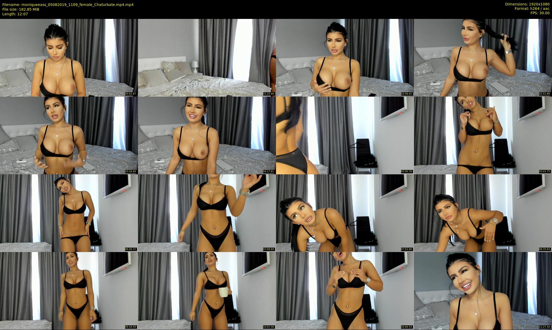 moniqueeass — 13 minute Chaturbate female cam show recording, 1080p, Aug 5, 2019
