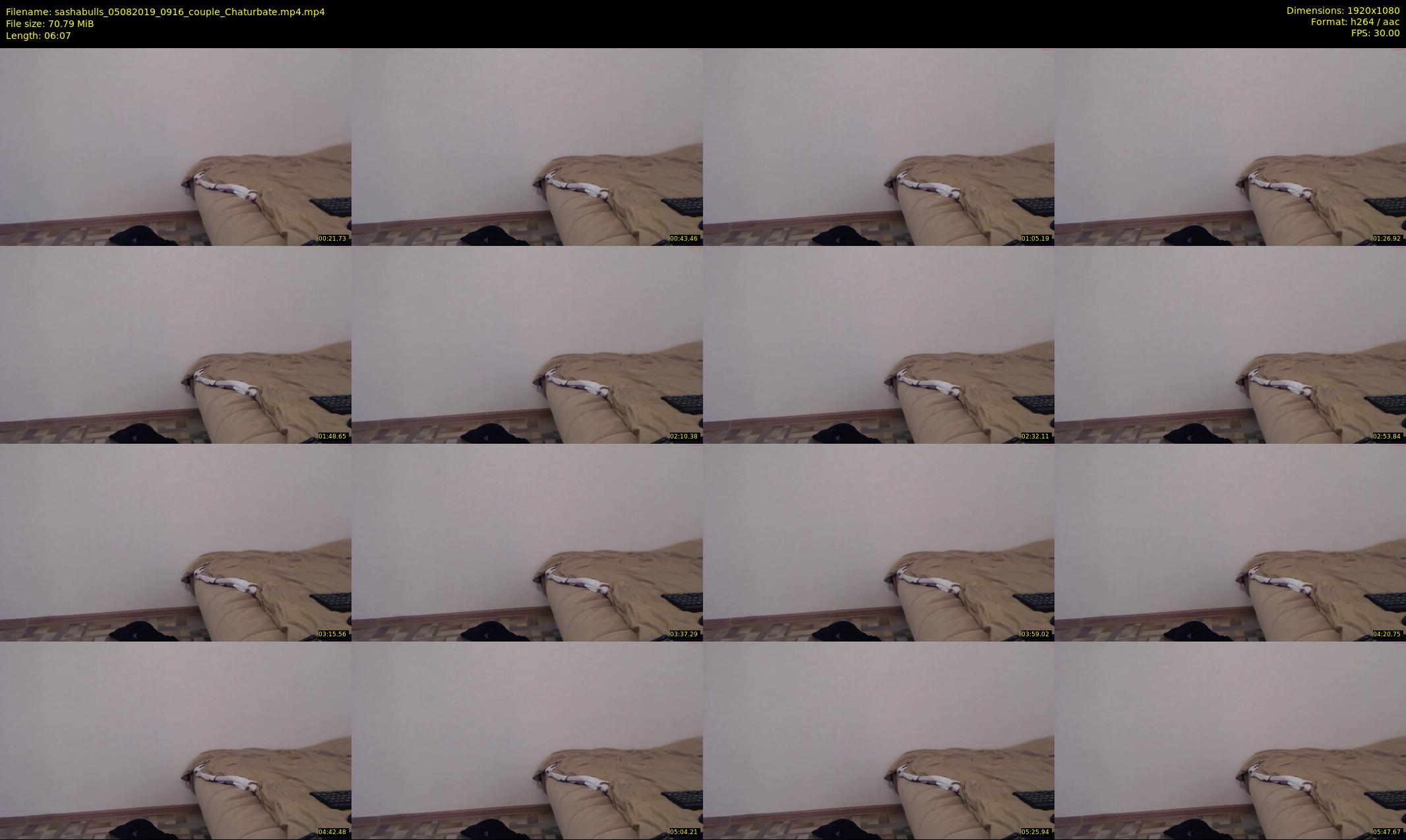 sashabulls — 7 minute Chaturbate couple cam show recording, 1080p, Aug 5, 2019