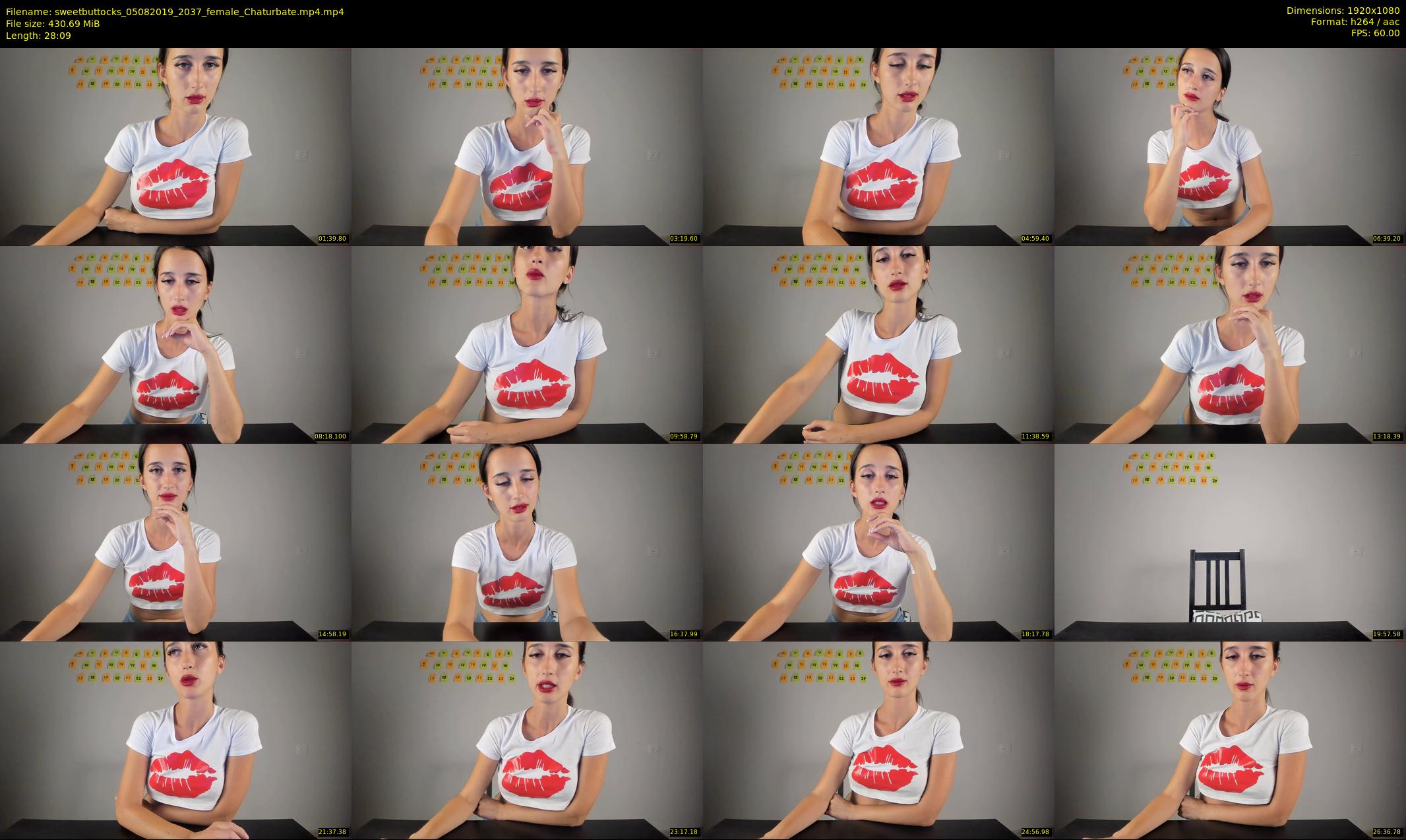 sweetbuttocks — 29 minute Chaturbate female cam show recording, 1080p, Aug 5, 2019