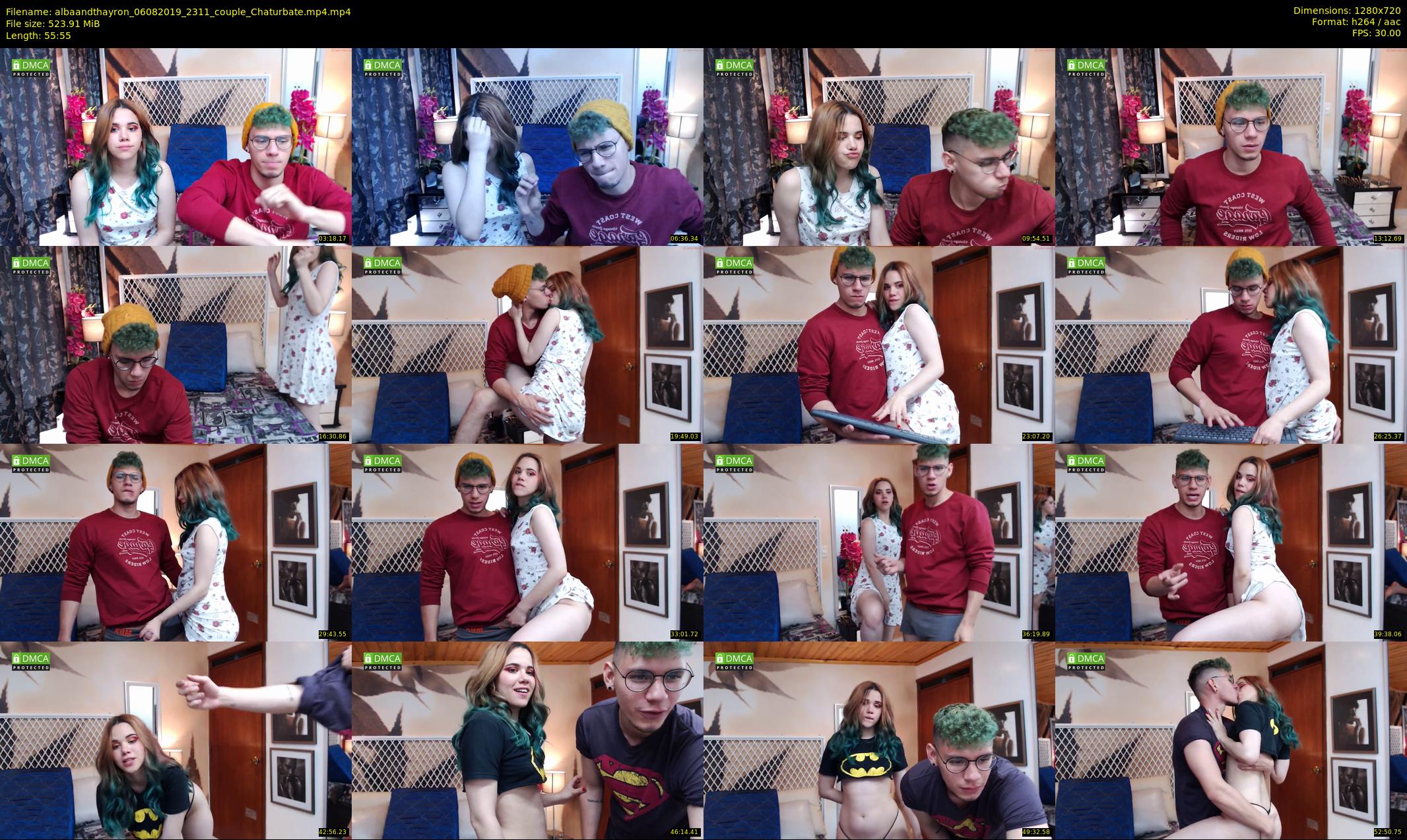 albaandthayron — 56 minute Chaturbate couple cam show recording, 720p, Aug 6, 2019