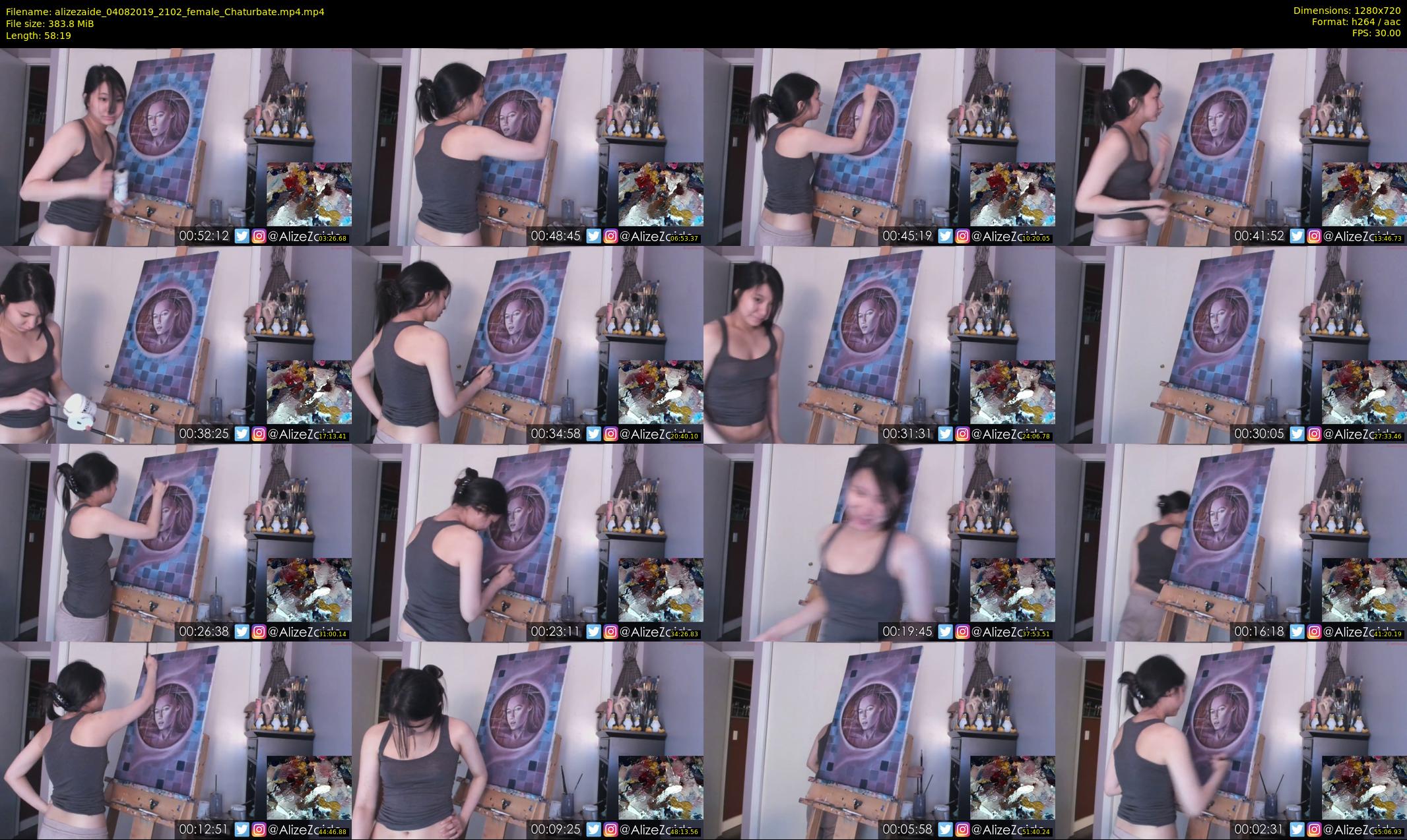 alizezaide — 59 minute Chaturbate female cam show recording, 720p, Aug 4, 2019