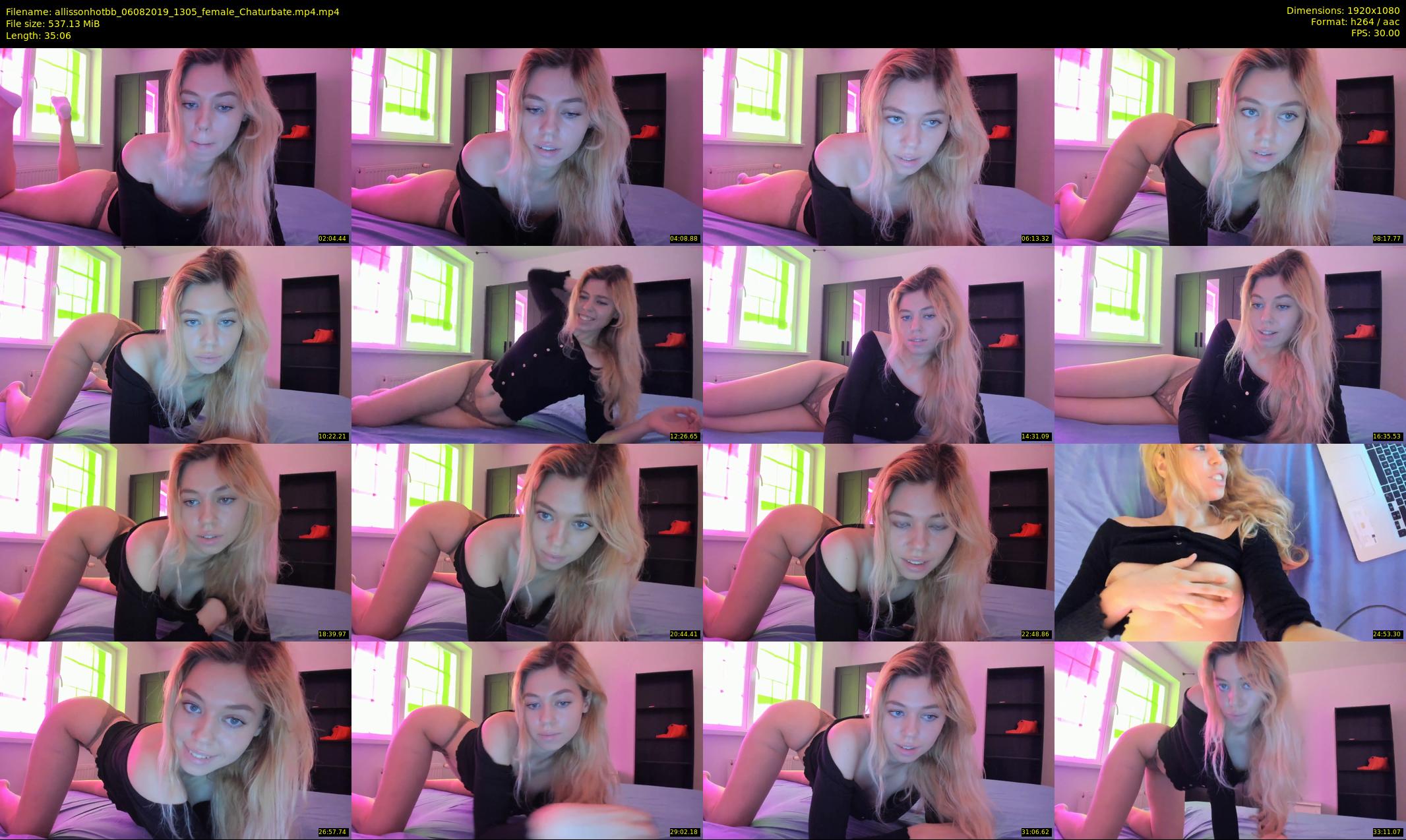 allissonhotbb — 36 minute Chaturbate female cam show recording, 1080p, Aug 6, 2019