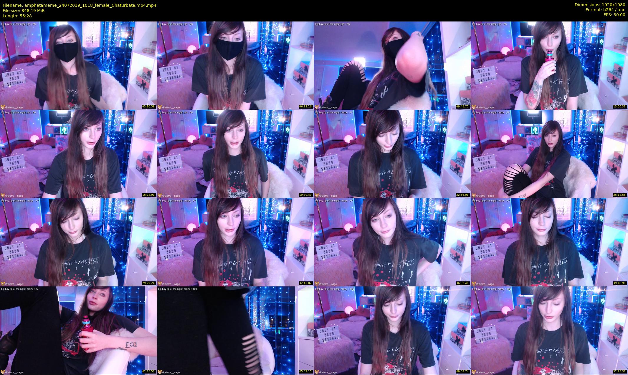 amphetameme — 56 minute Chaturbate female cam show recording, 1080p, Jul 24, 2019