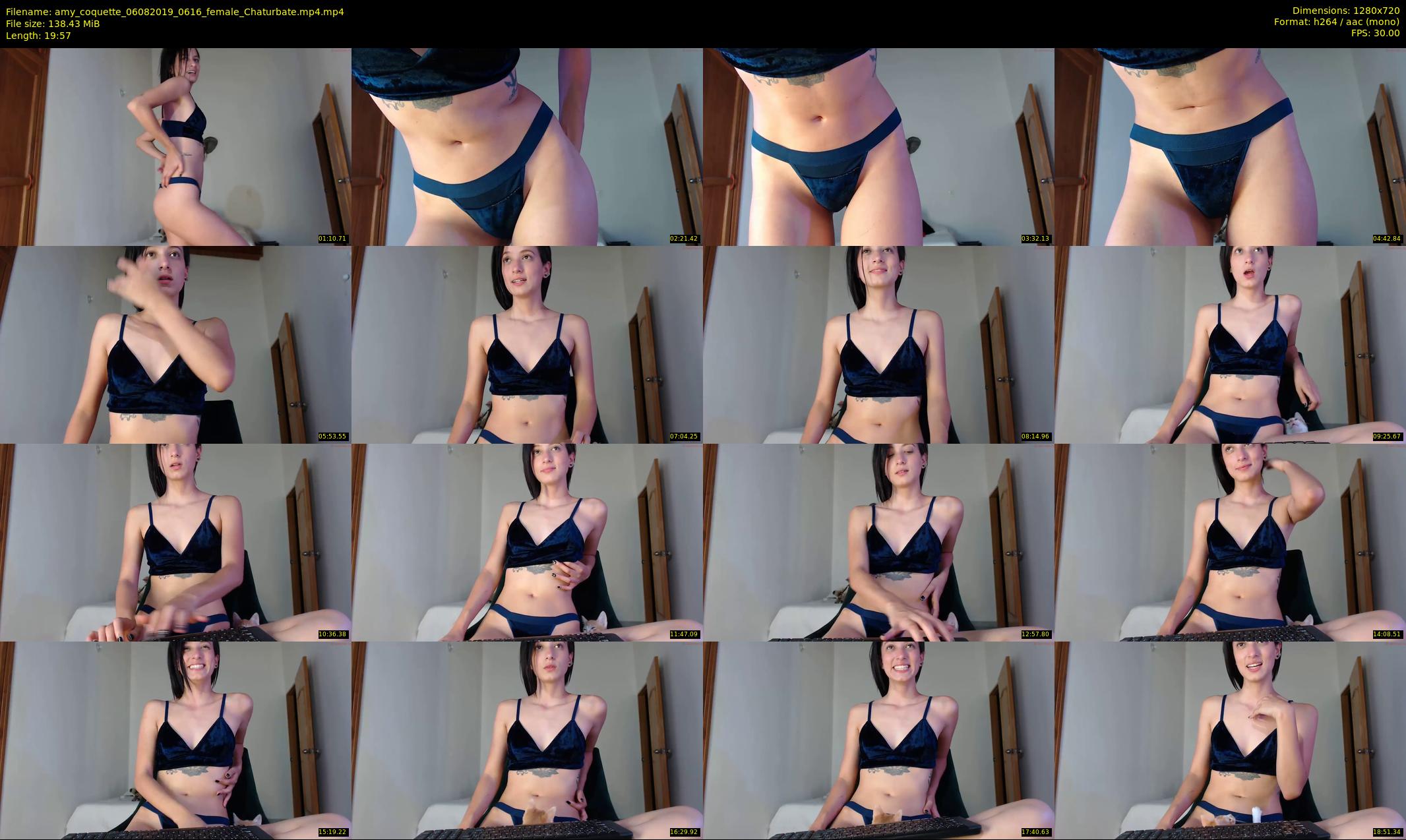 amy_coquette — 20 minute Chaturbate female cam show recording, 720p, Aug 6, 2019