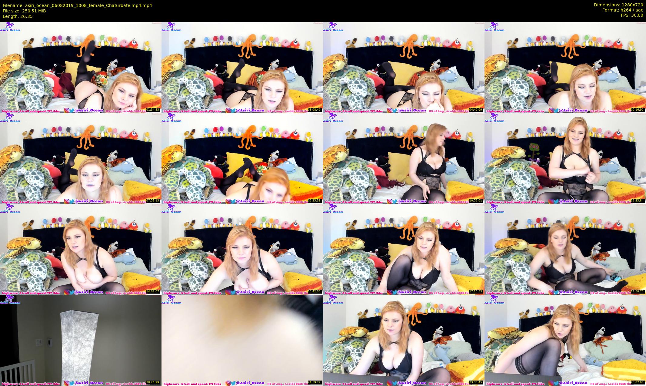 asiri_ocean — 27 minute Chaturbate female cam show recording, 720p, Aug 6, 2019