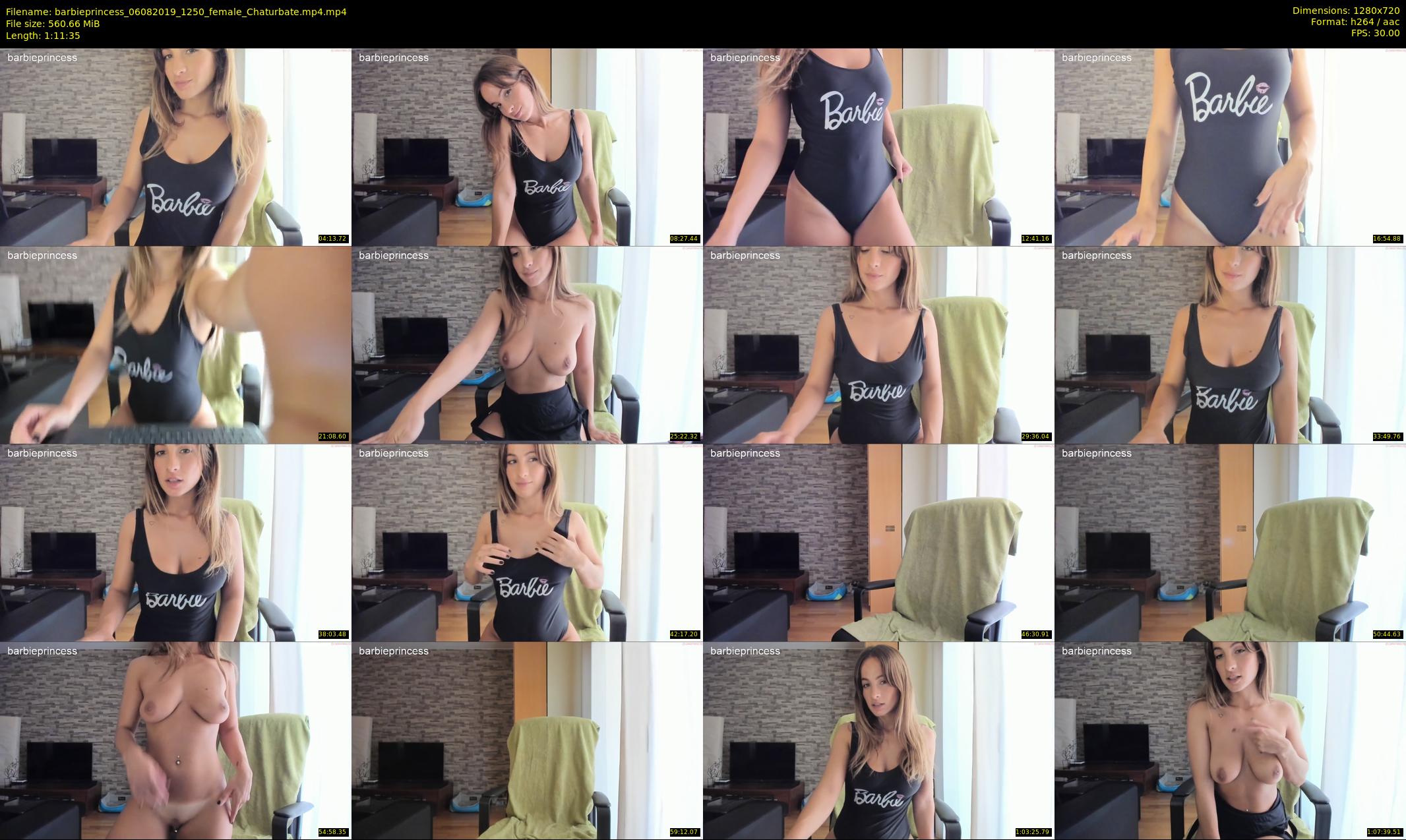 barbieprincess — 72 minute Chaturbate female cam show recording, 720p, Aug 6, 2019