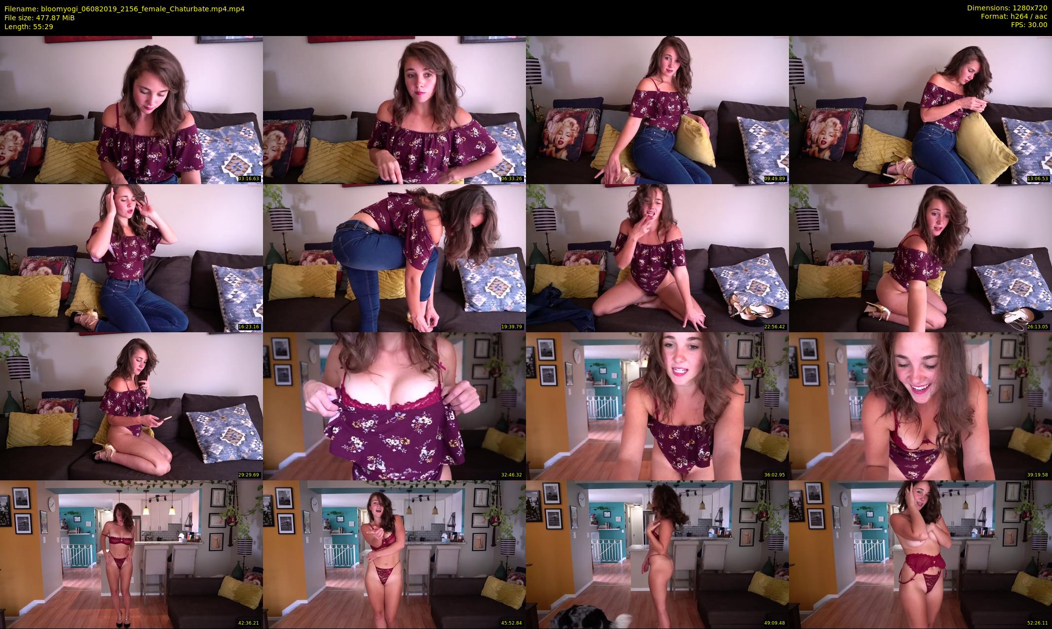 bloomyogi — 56 minute Chaturbate female cam show recording, 720p, Aug 6, 2019