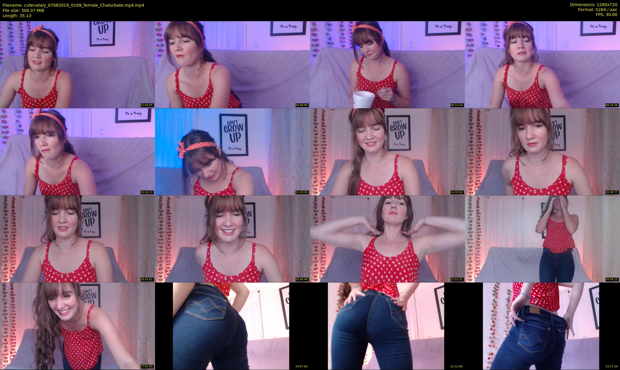 cutenataly — 36 minute Chaturbate female cam show recording, 720p, Aug 7, 2019