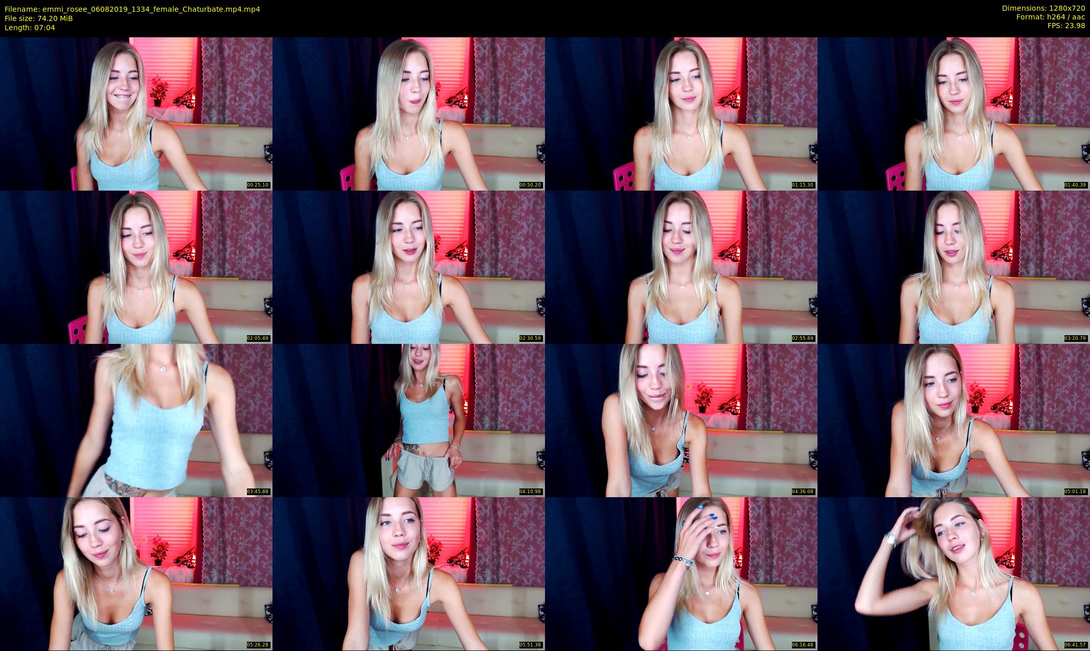 emmi_rosee — 8 minute Chaturbate female cam show recording, 720p, Aug 6, 2019
