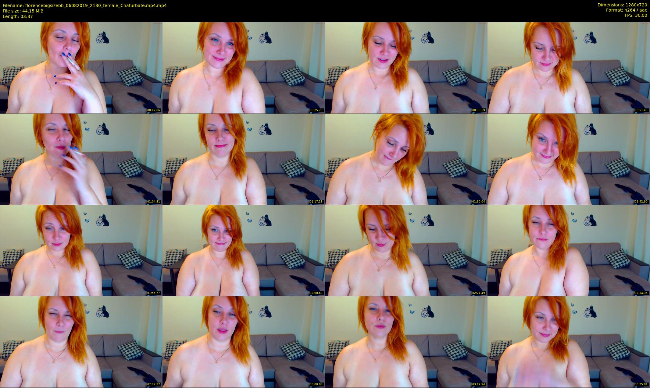 florencebigsizebb — 4 minute Chaturbate female cam show recording, 720p, Aug 6, 2019