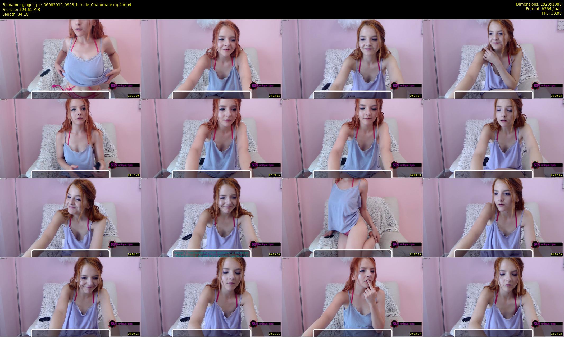 ginger_pie — 35 minute Chaturbate female cam show recording, 1080p, Aug 6, 2019