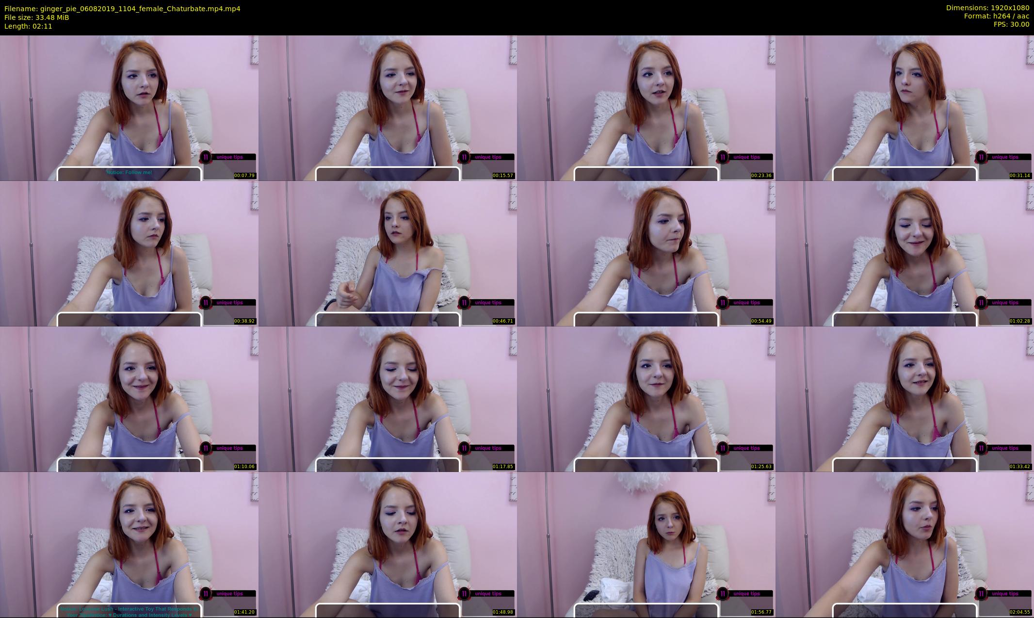 ginger_pie — 3 minute Chaturbate female cam show recording, 1080p, Aug 6, 2019