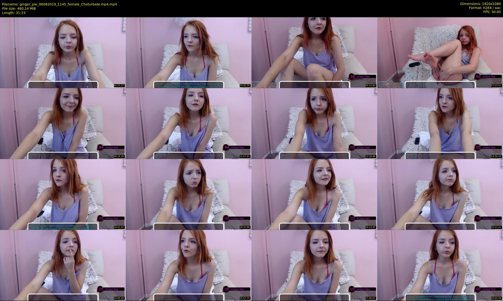 ginger_pie — 32 minute Chaturbate female cam show recording, 1080p, Aug 6, 2019
