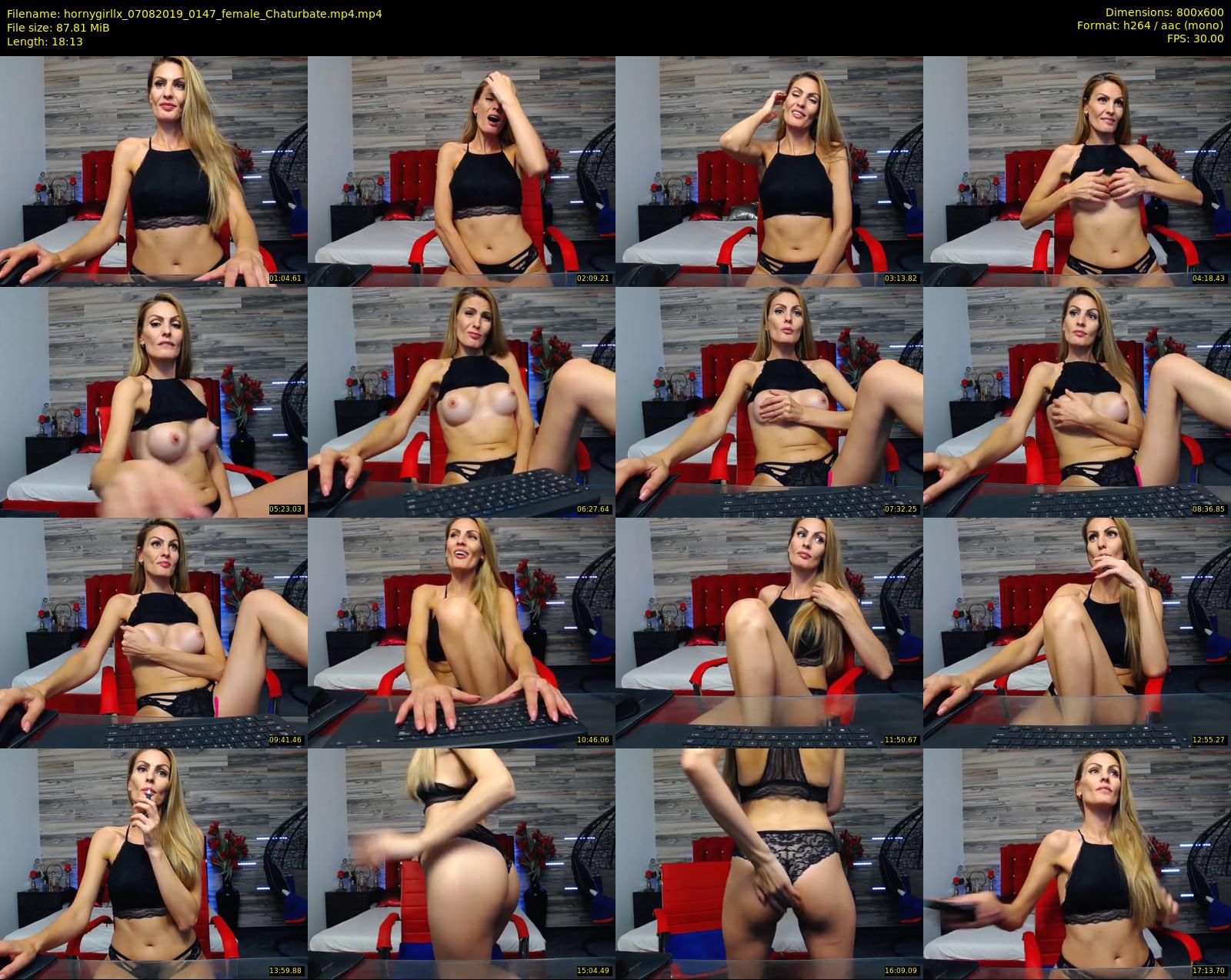 hornygirllx — 19 minute Chaturbate female cam show recording, 480p, Aug 7, 2019