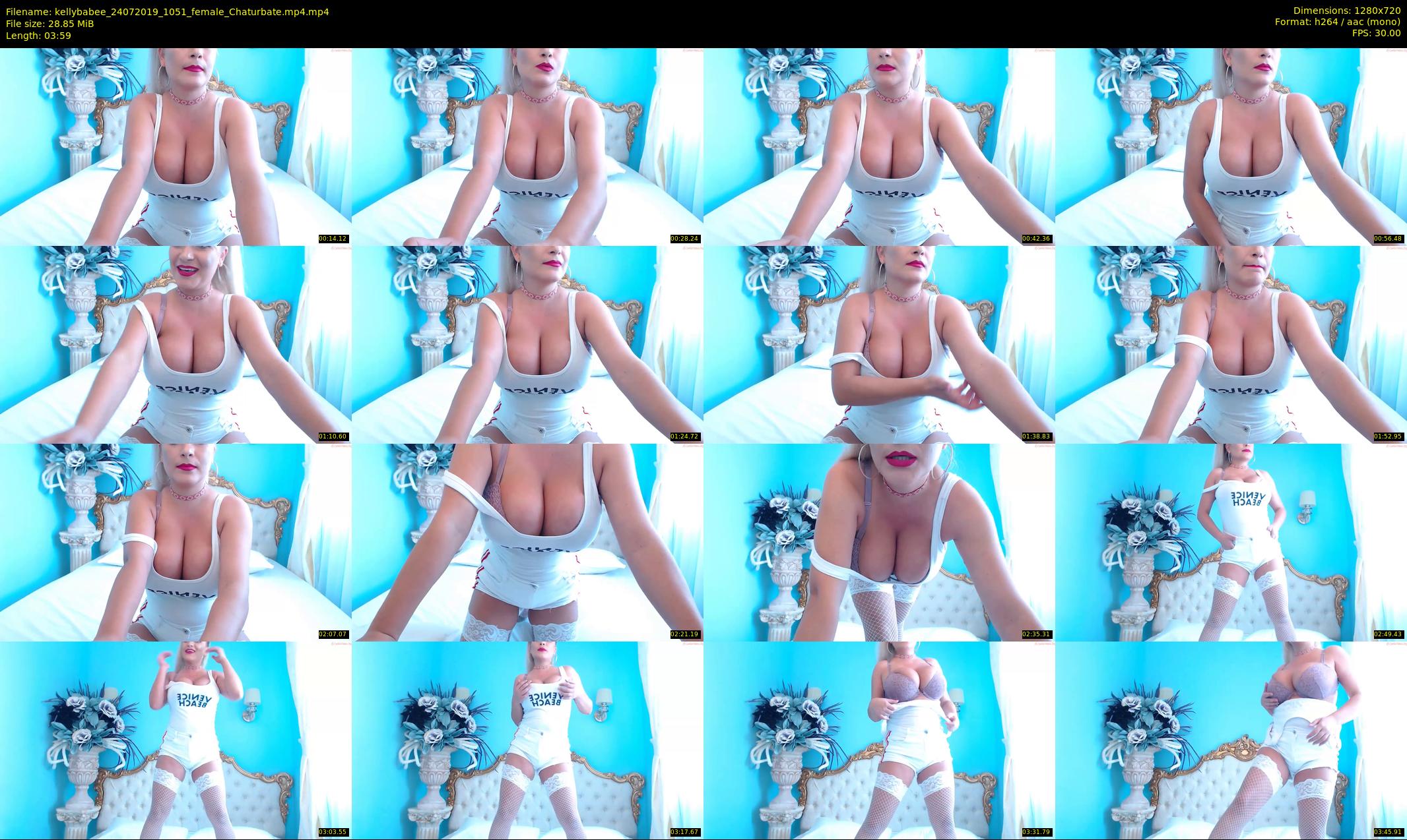 kellybabee — 4 minute Chaturbate female cam show recording, 720p, Jul 24, 2019