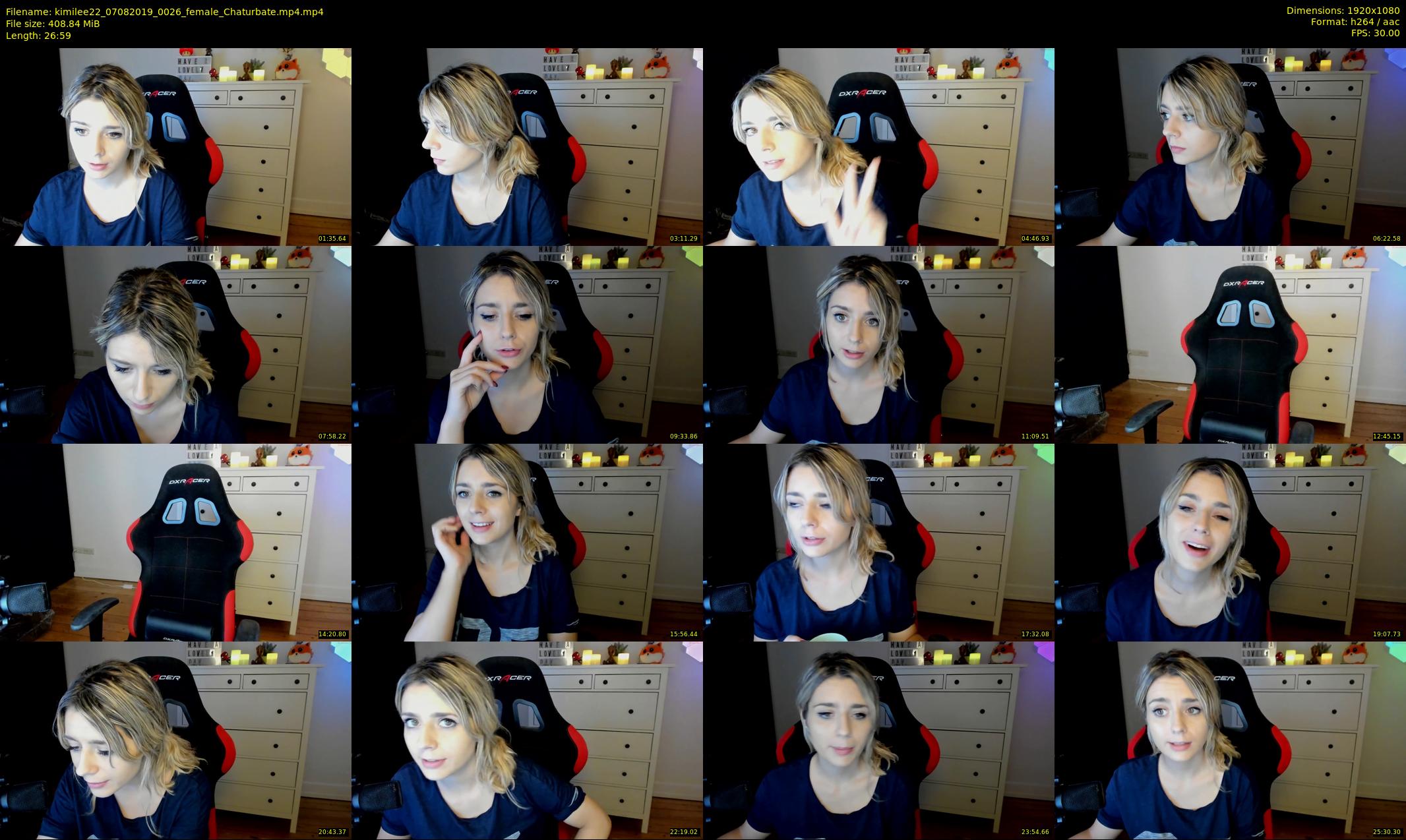 kimilee22 — 27 minute Chaturbate female cam show recording, 1080p, Aug 7, 2019